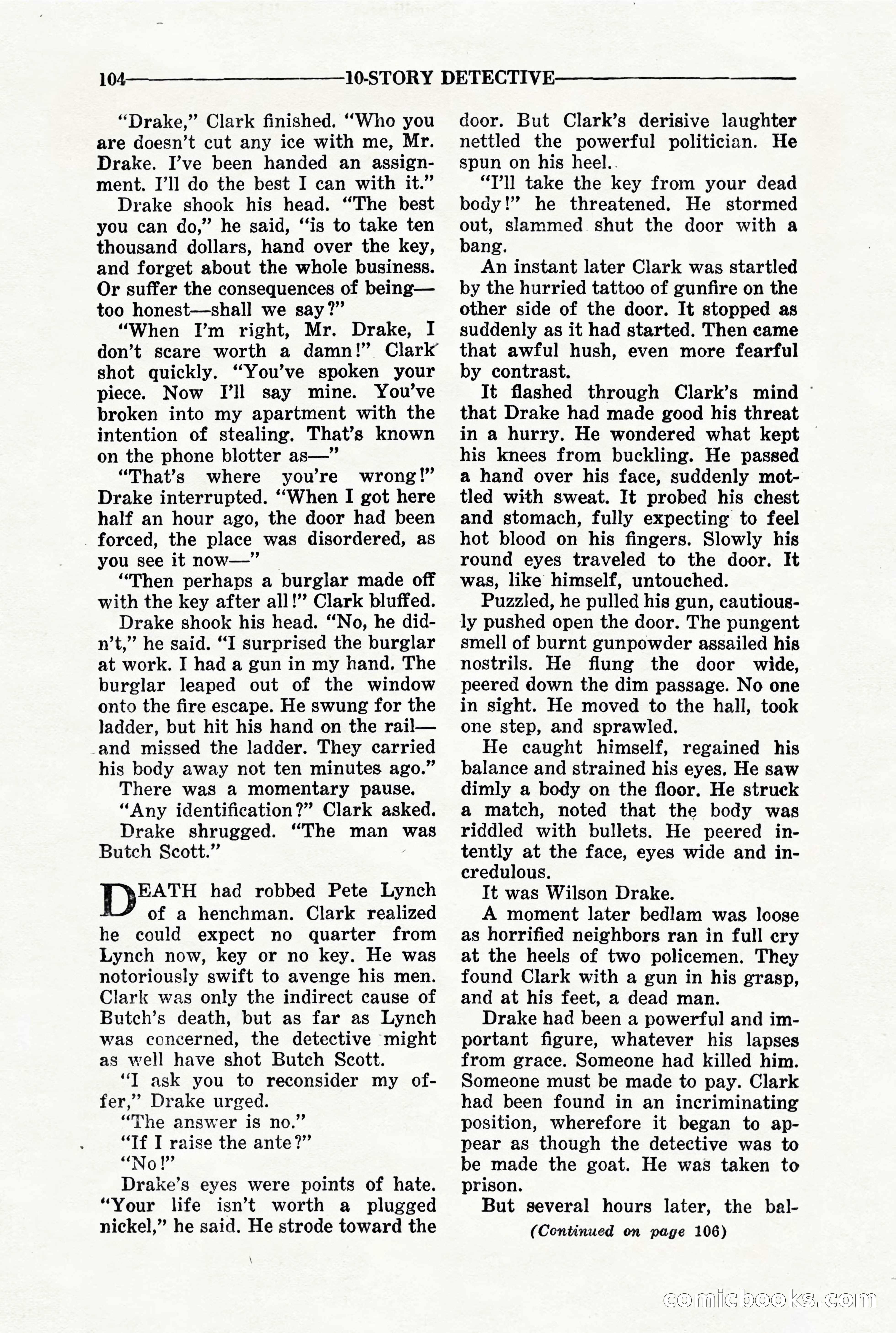 10-Story Detective, March 1941 — page 106 of 116
