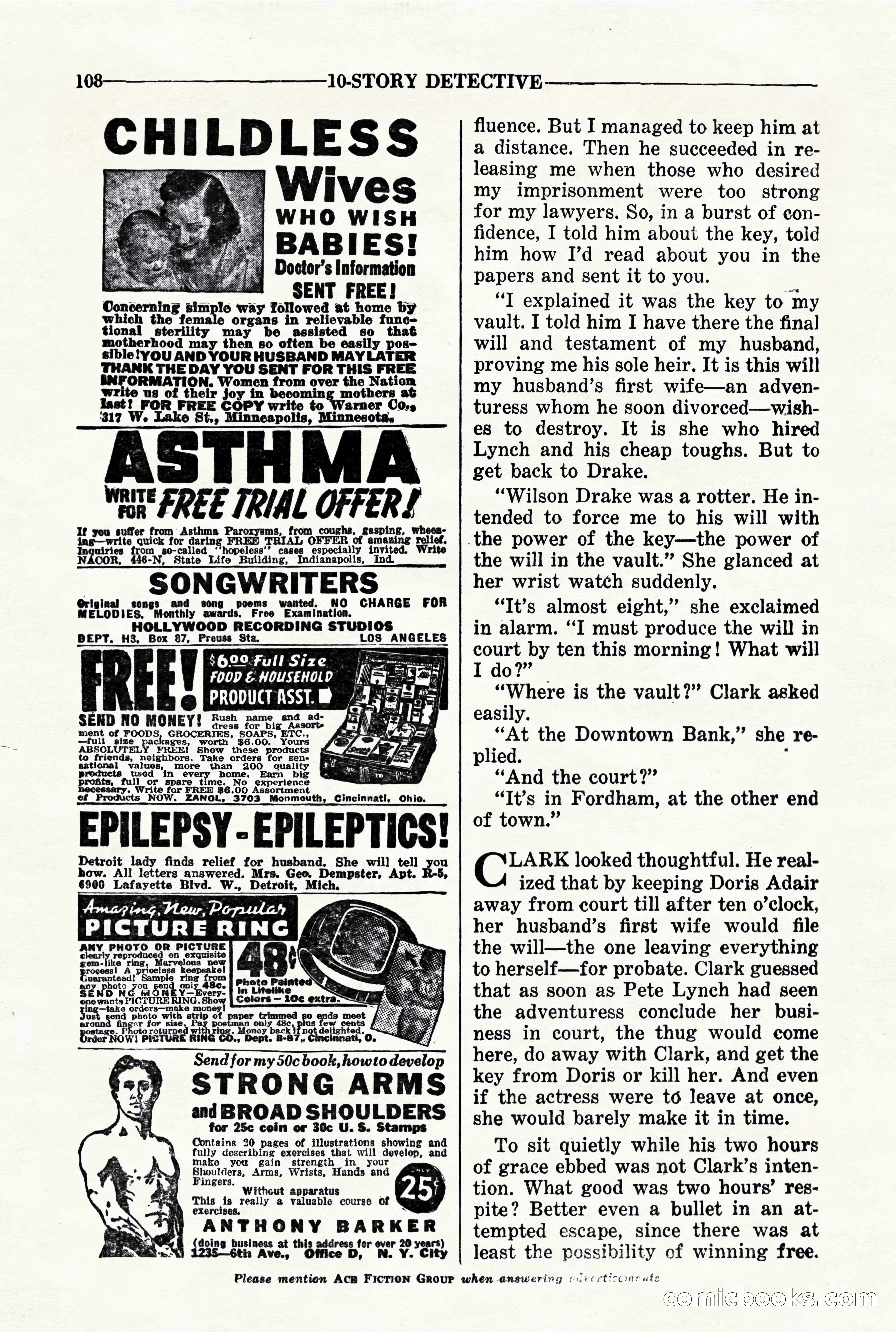 10-Story Detective, March 1941 — page 110 of 116