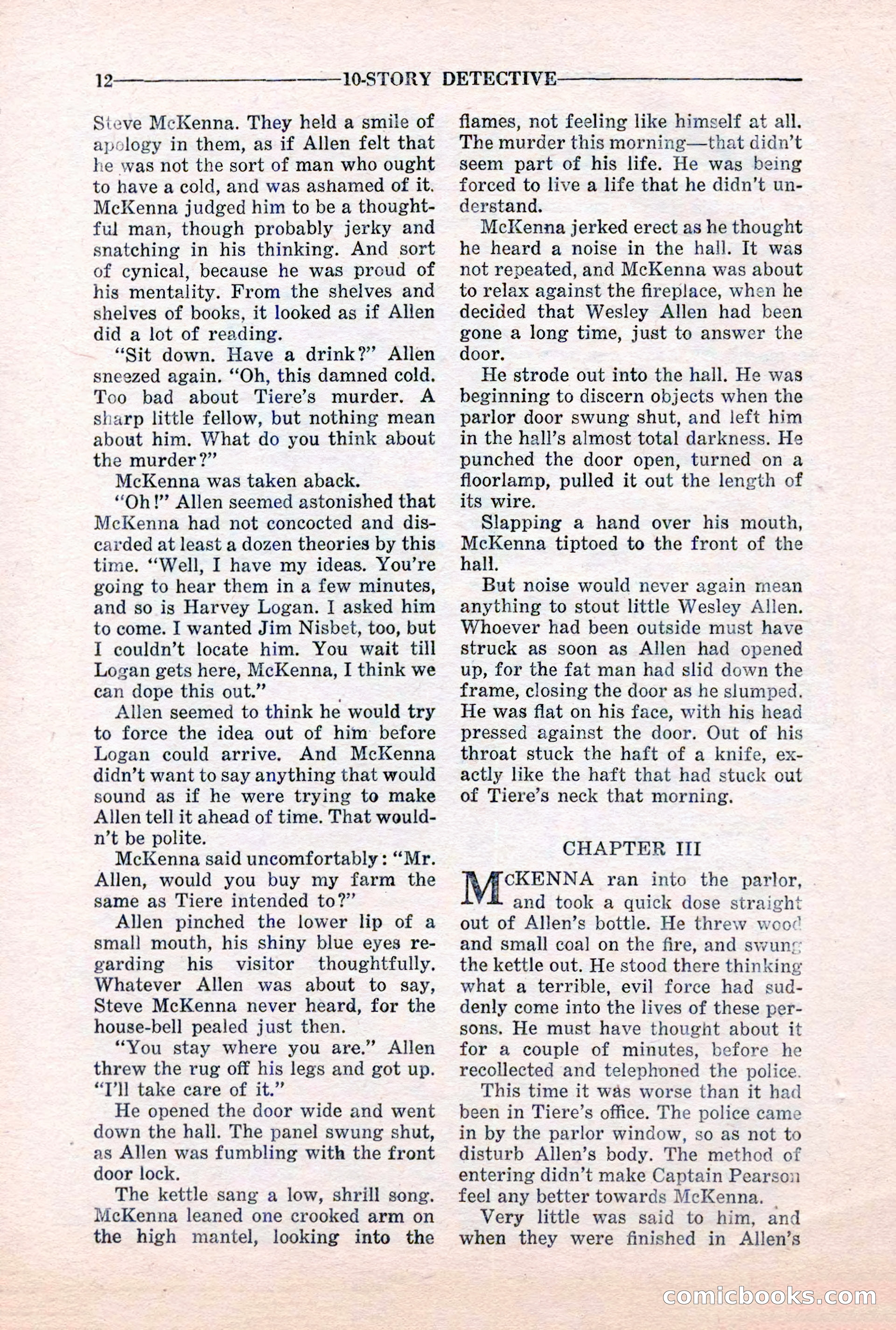 10-Story Detective, March 1941 — page 14 of 116