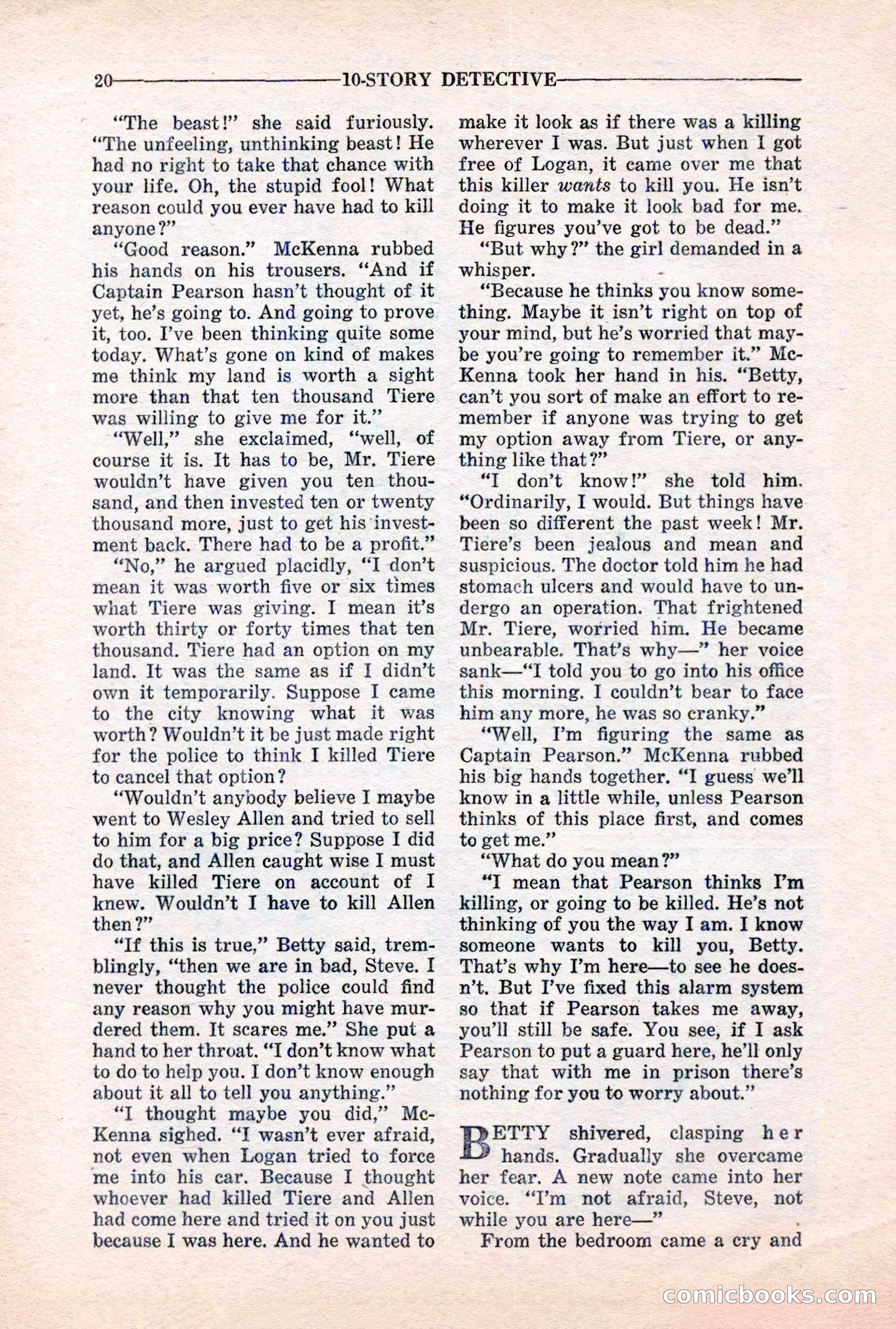 10-Story Detective, March 1941 — page 22 of 116