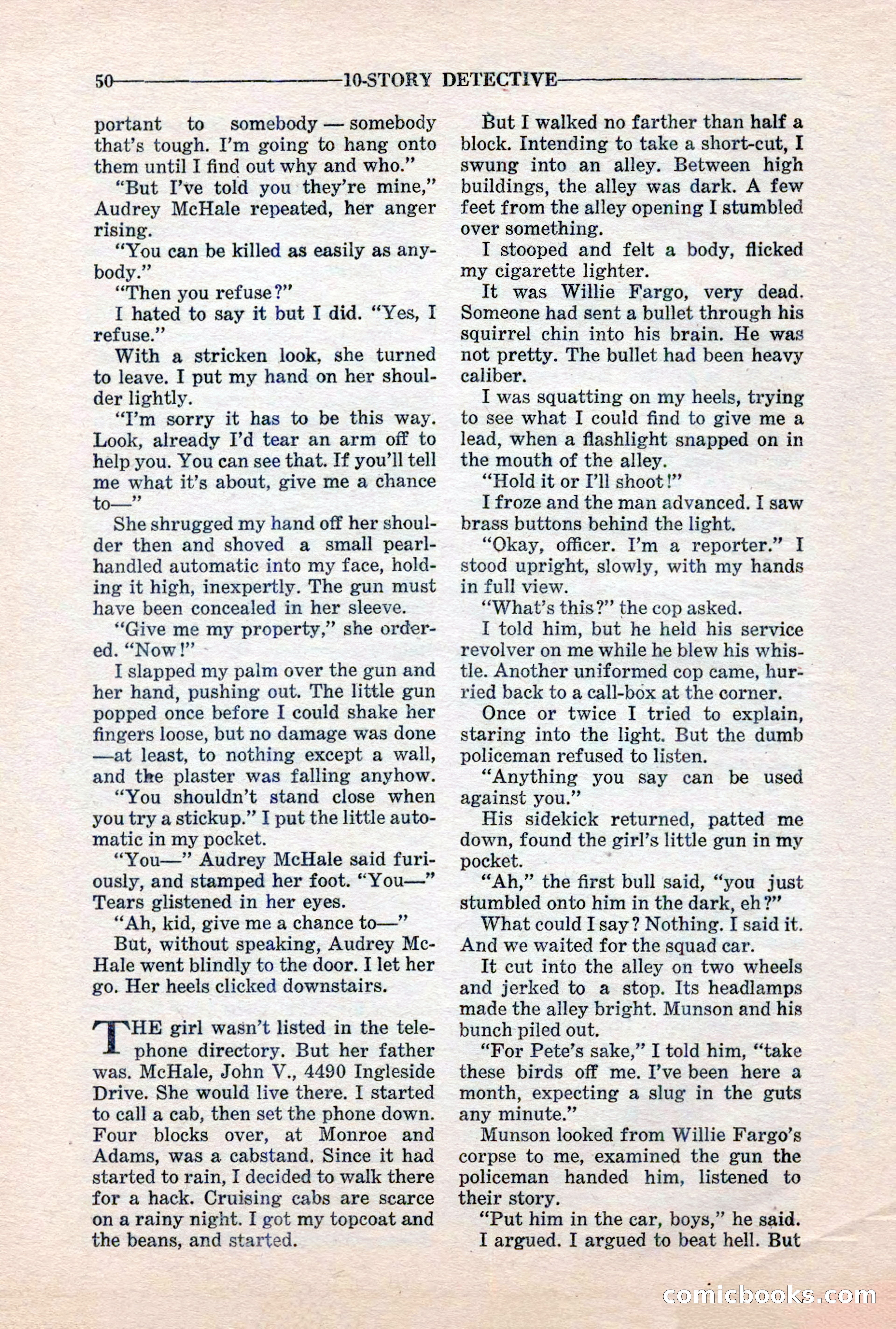 10-Story Detective, March 1941 — page 52 of 116