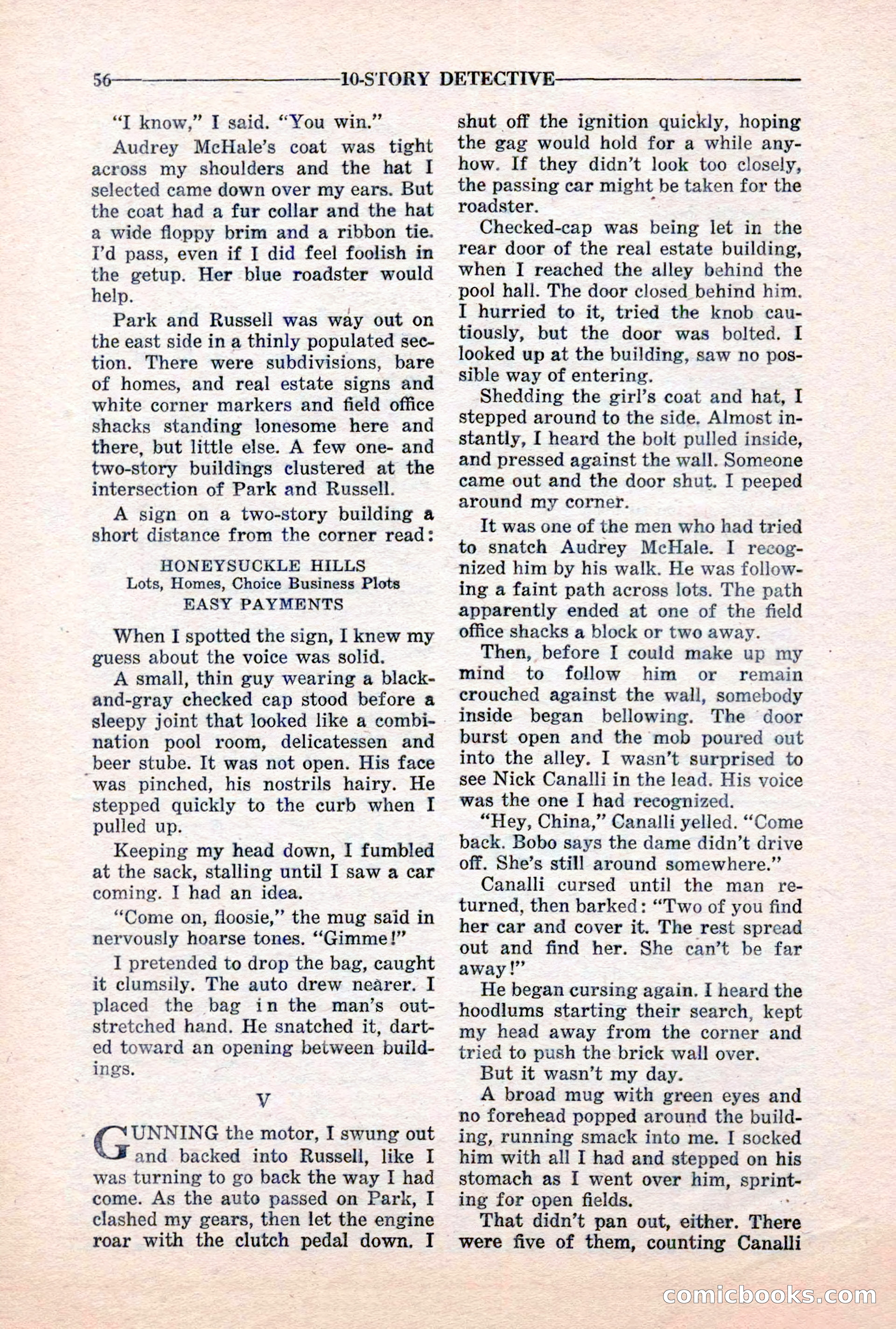 10-Story Detective, March 1941 — page 58 of 116