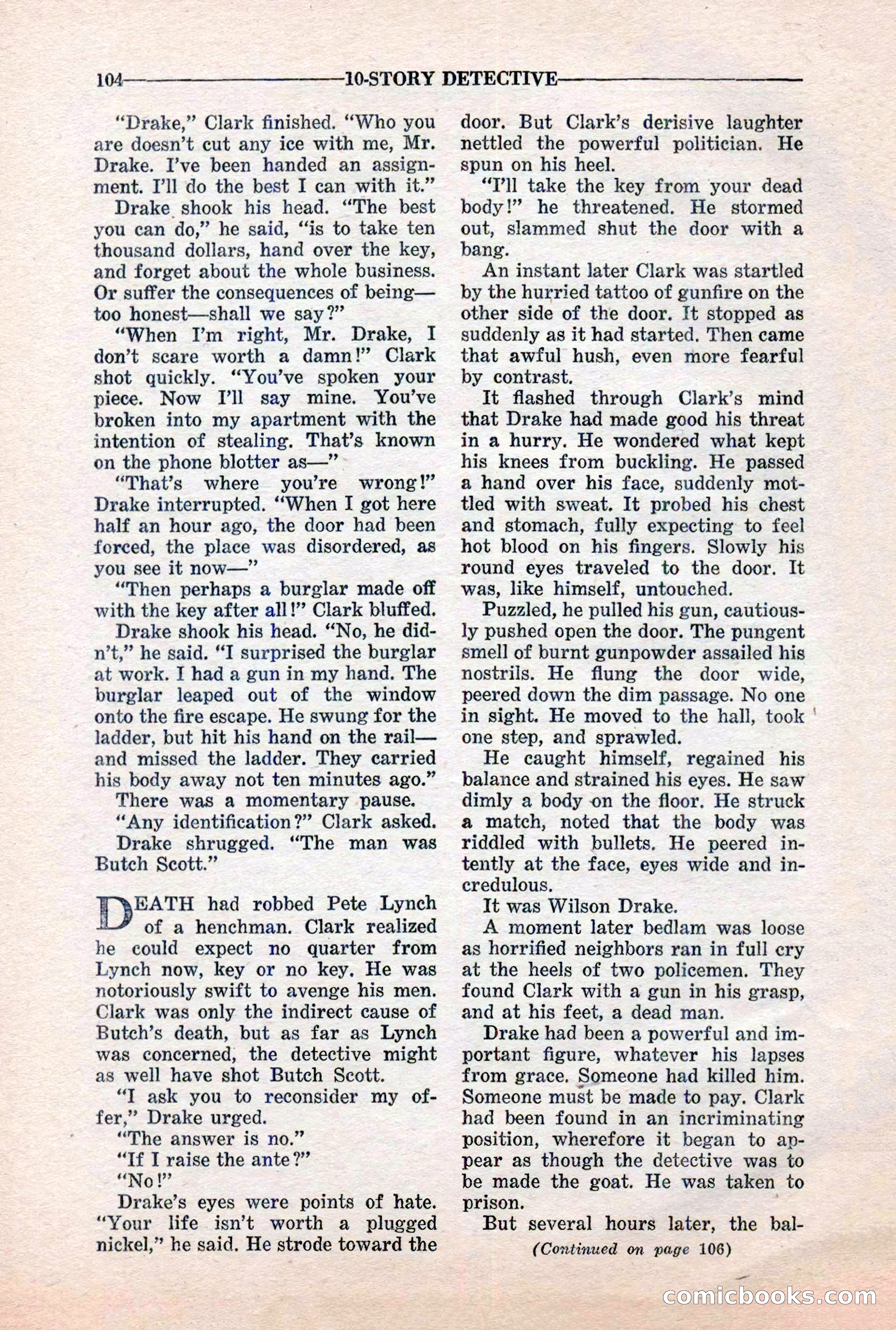10-Story Detective, March 1941 — page 106 of 116