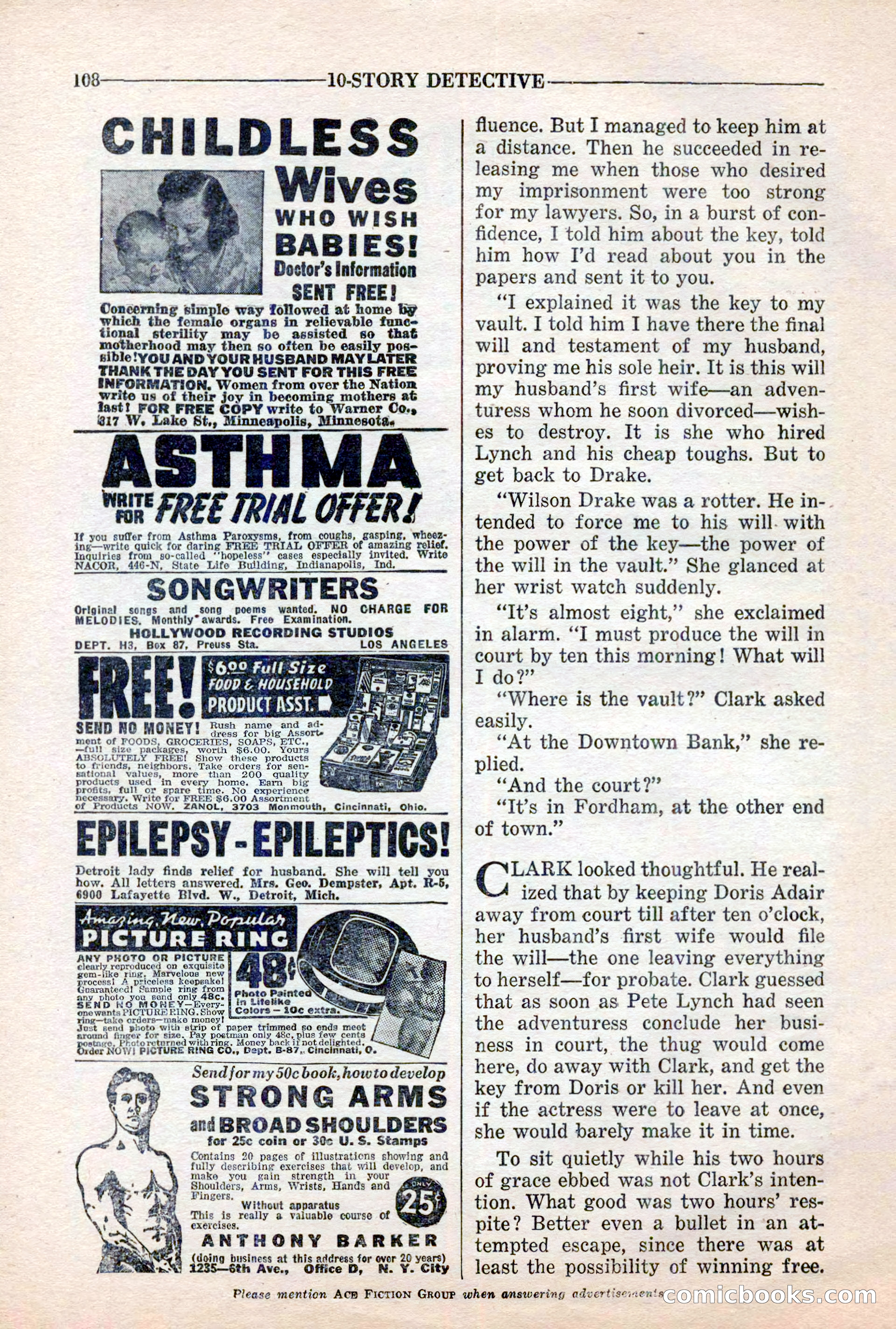 10-Story Detective, March 1941 — page 110 of 116