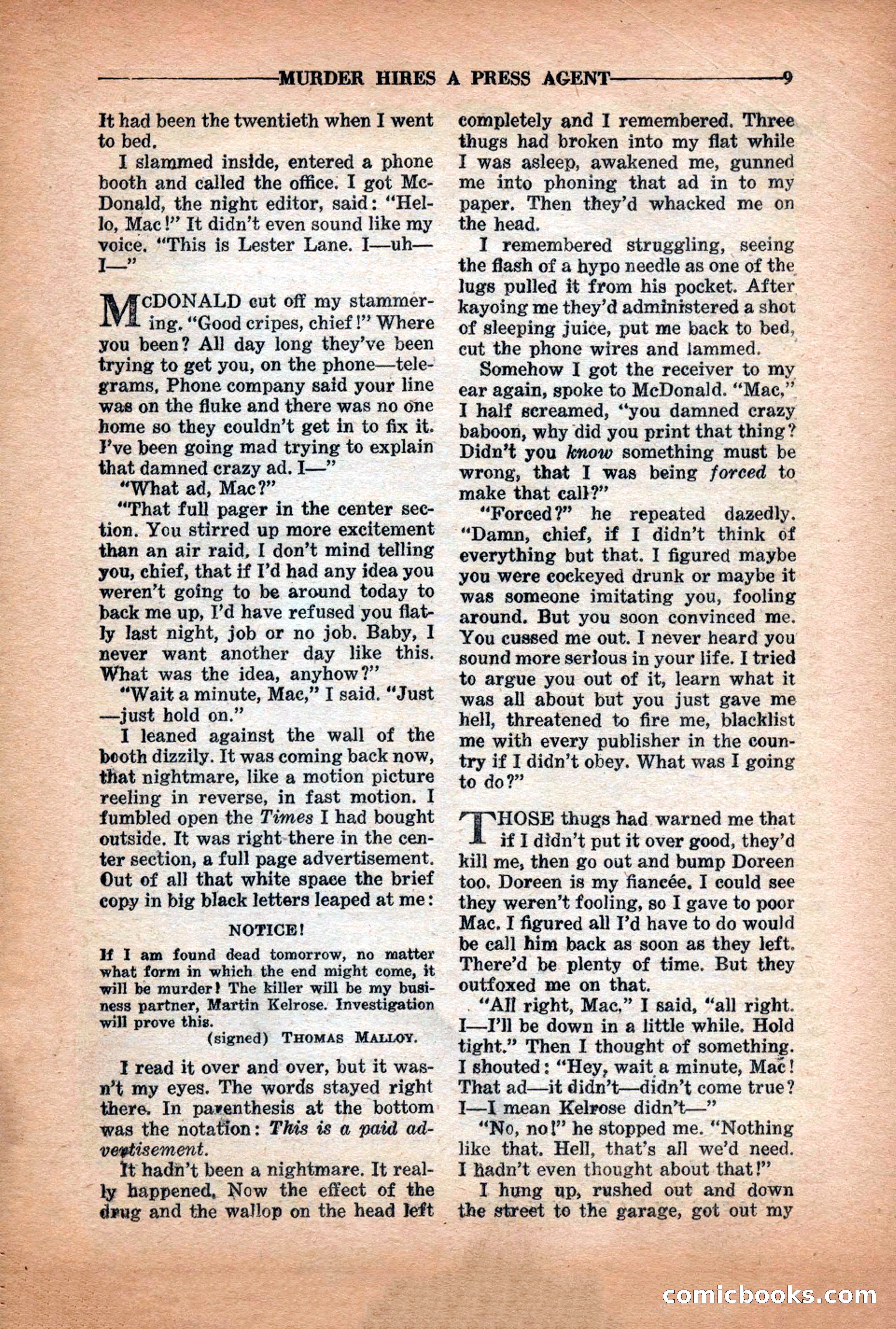 10-Story Detective Magazine Cover — page 11 of 116