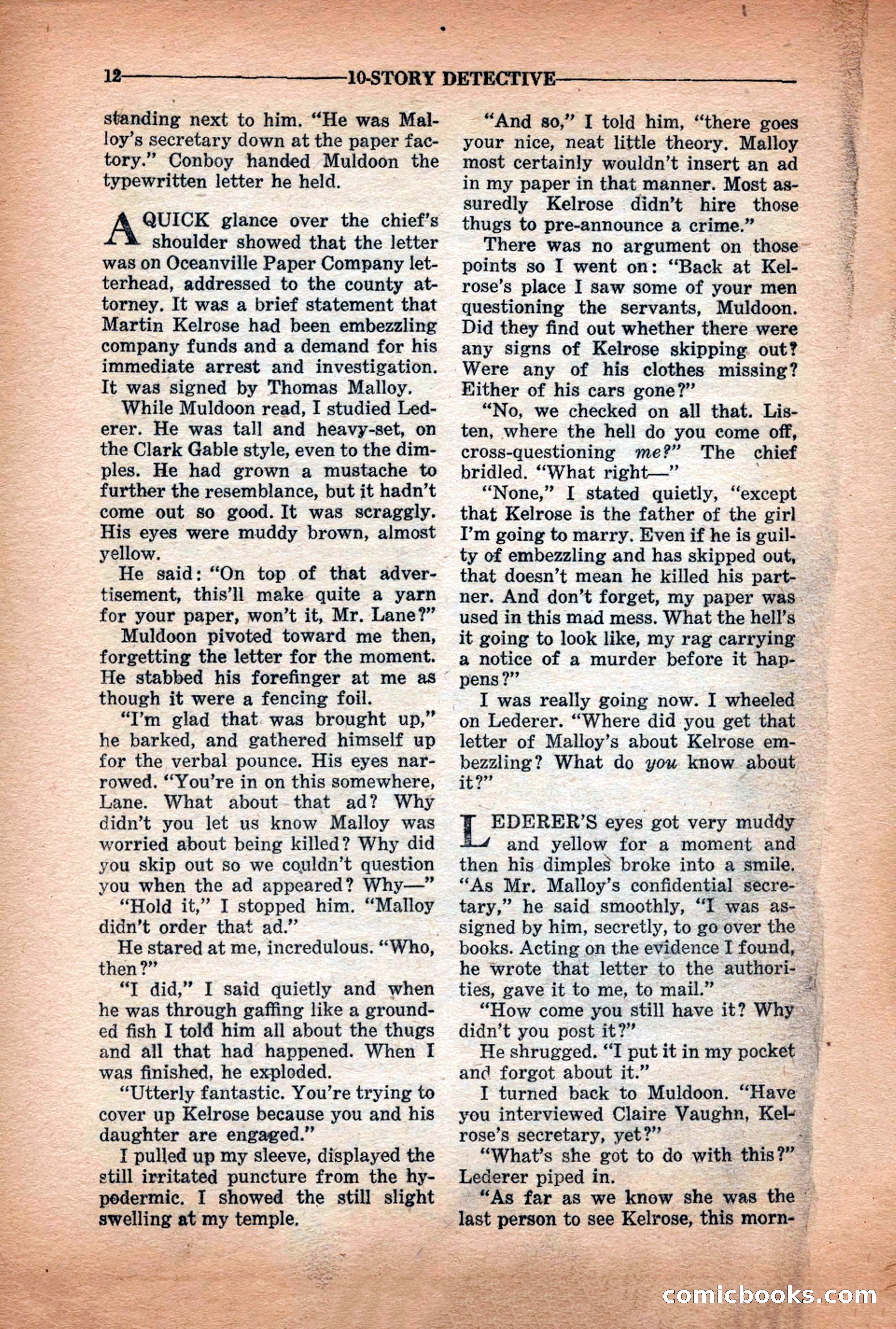 10-Story Detective Magazine Cover — page 14 of 116