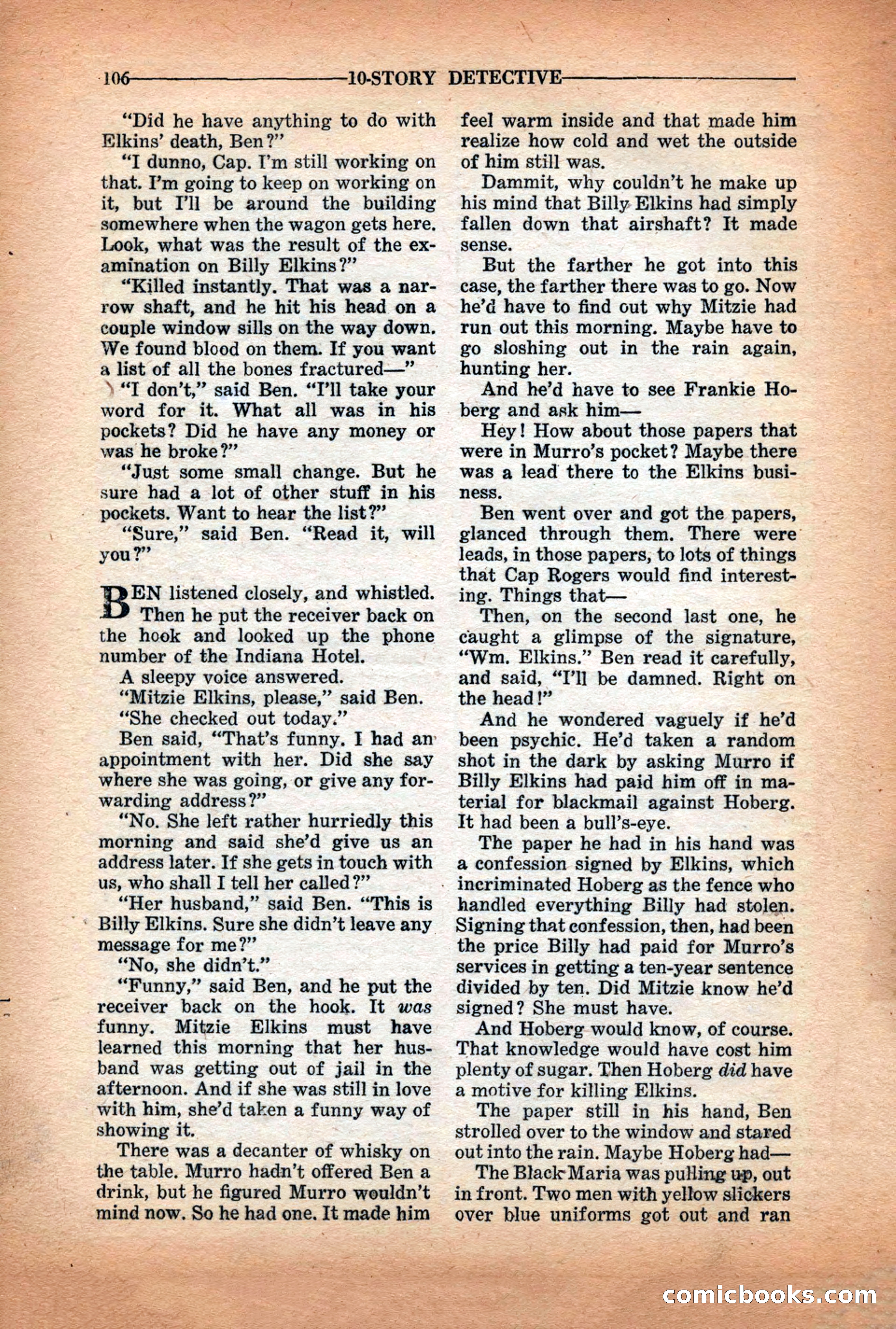 10-Story Detective Magazine Cover — page 108 of 116