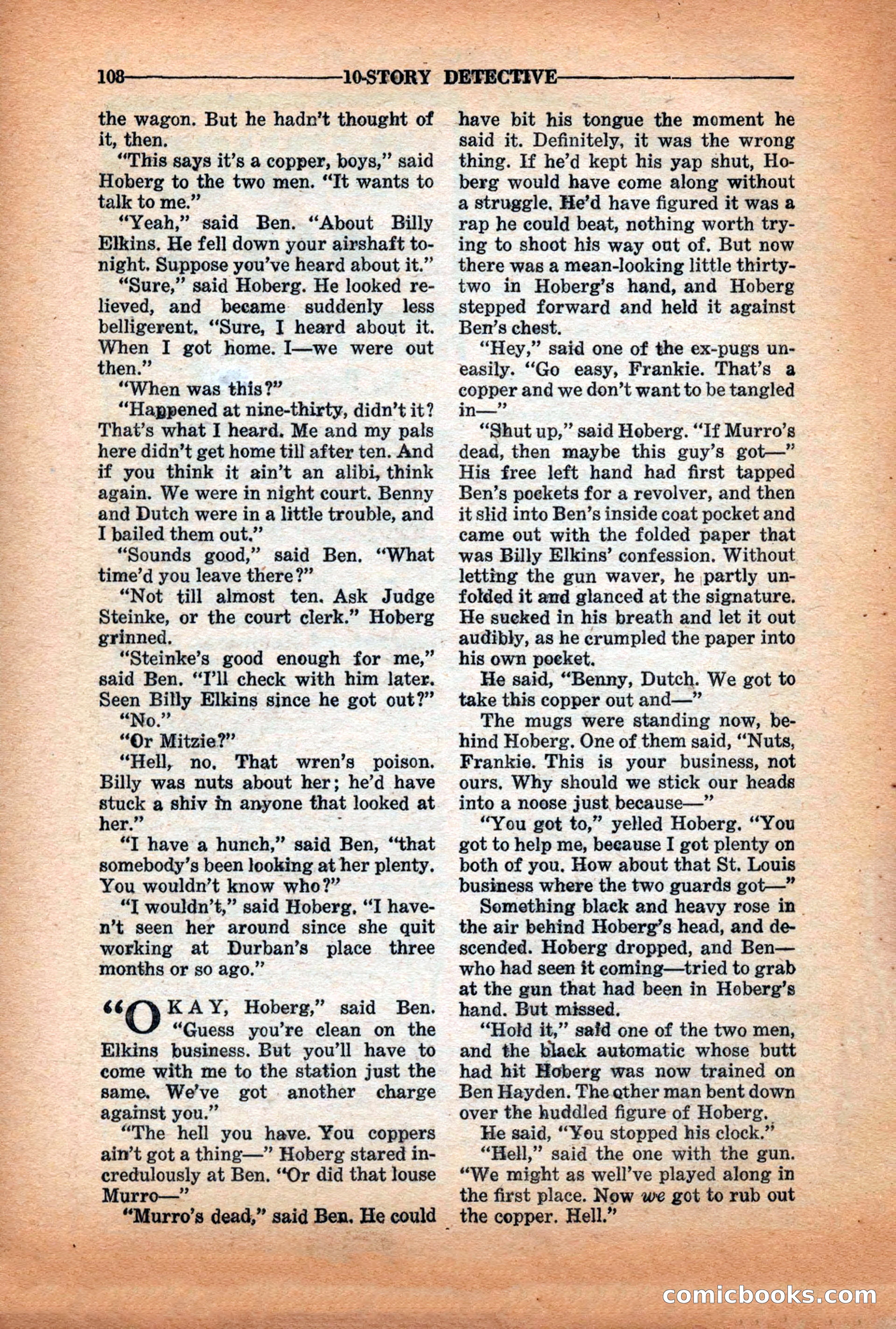 10-Story Detective Magazine Cover — page 110 of 116