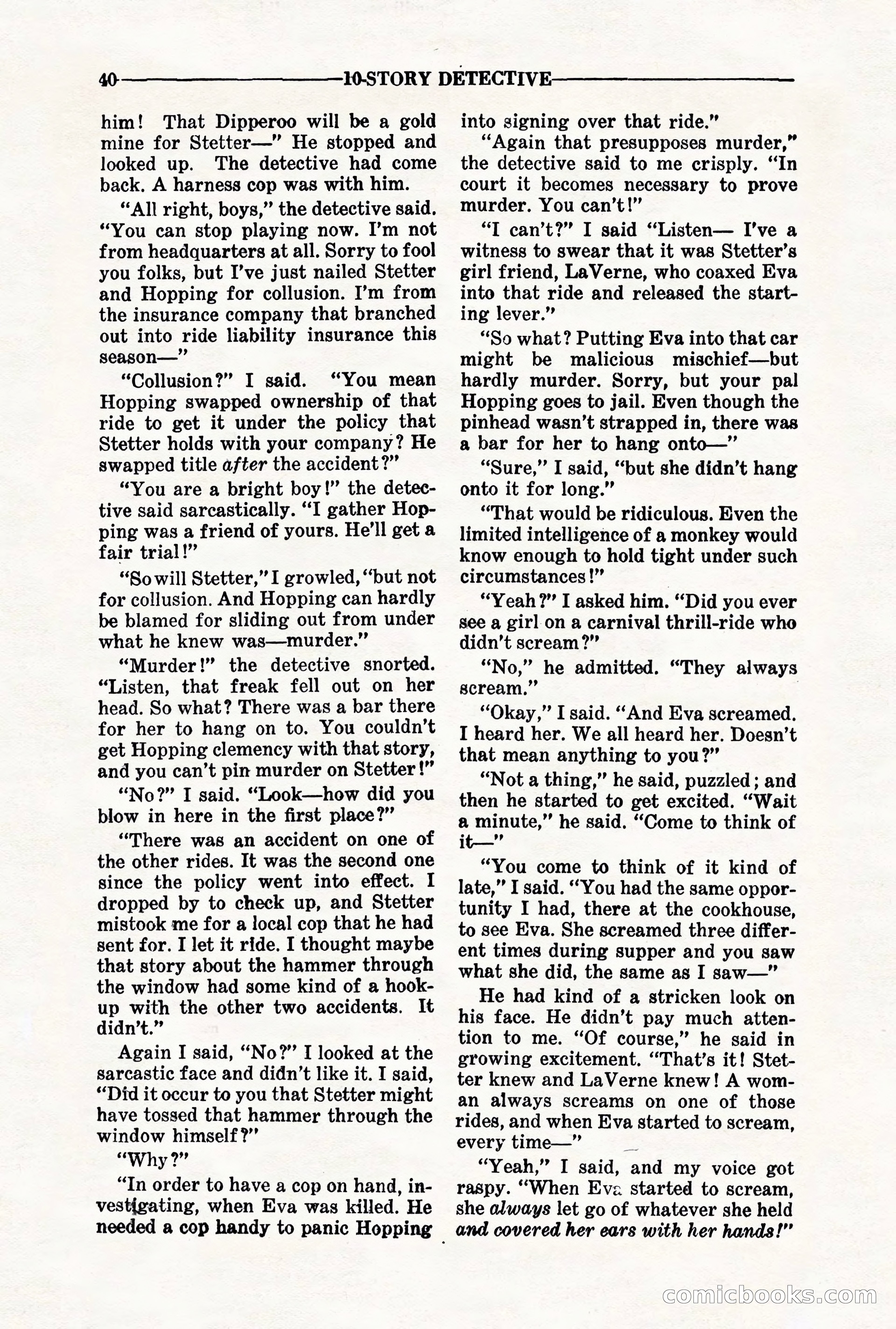 10-Story Detective, November 1942 — page 42 of 116