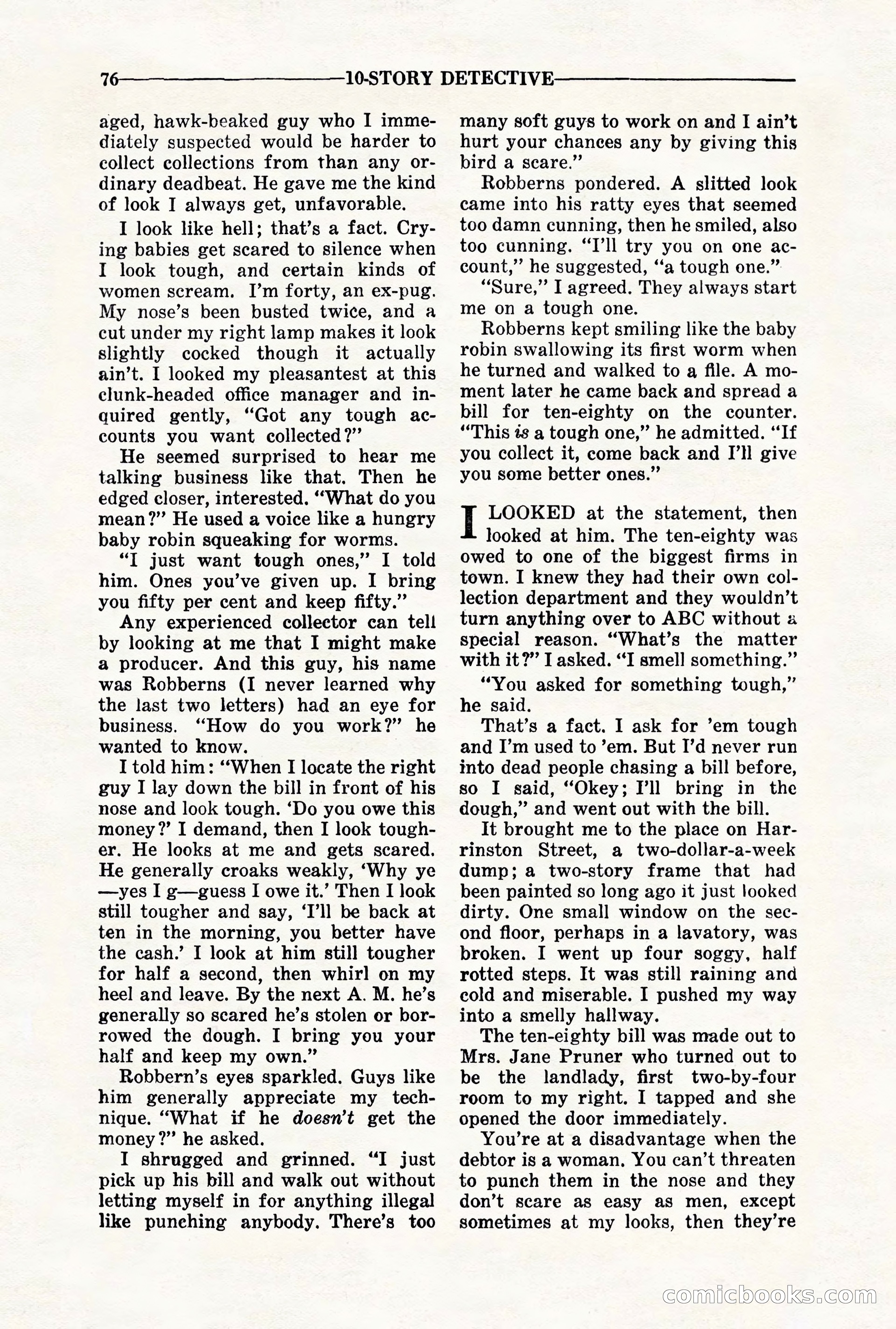 10-Story Detective, November 1942 — page 78 of 116