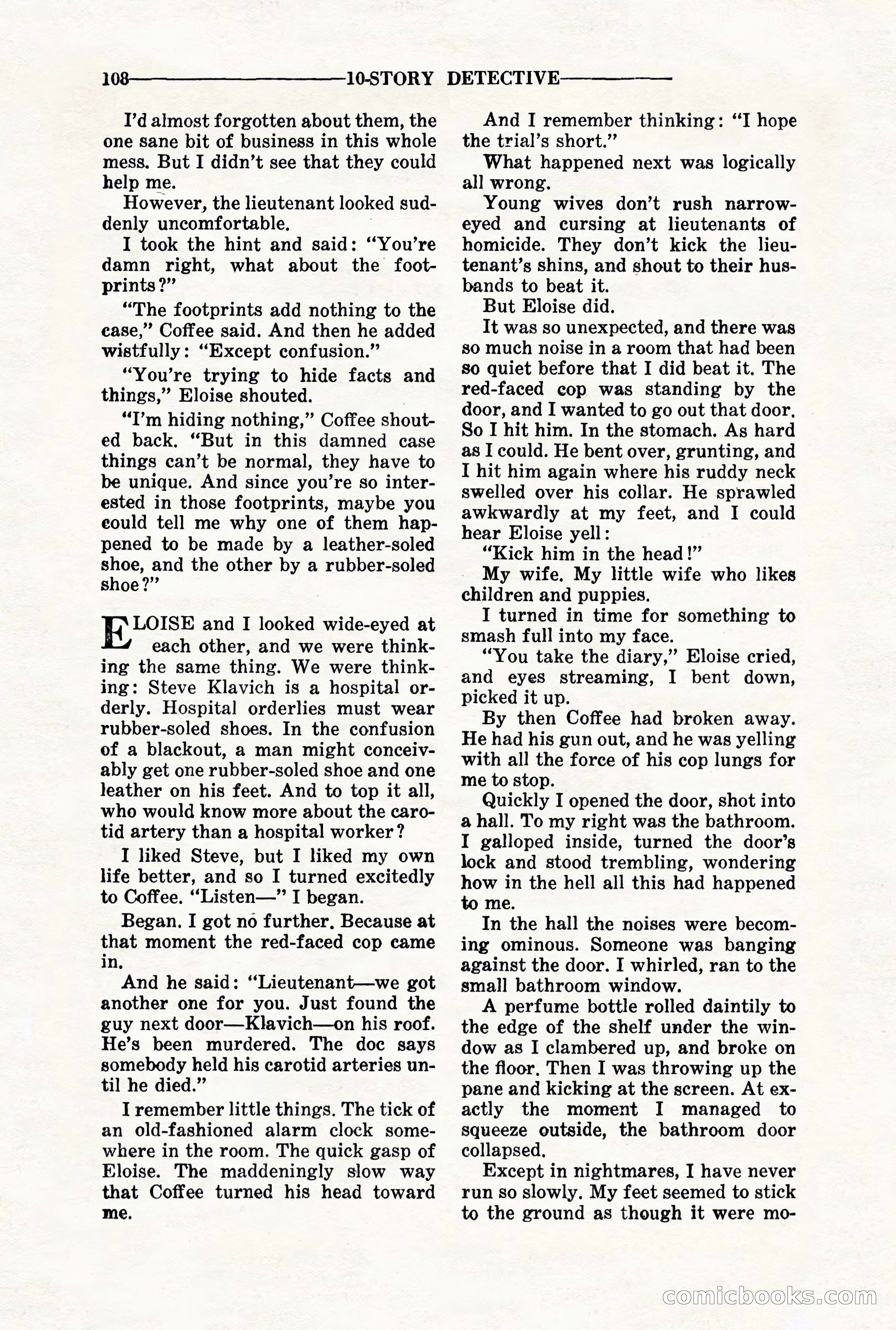 10-Story Detective, November 1942 — page 110 of 116