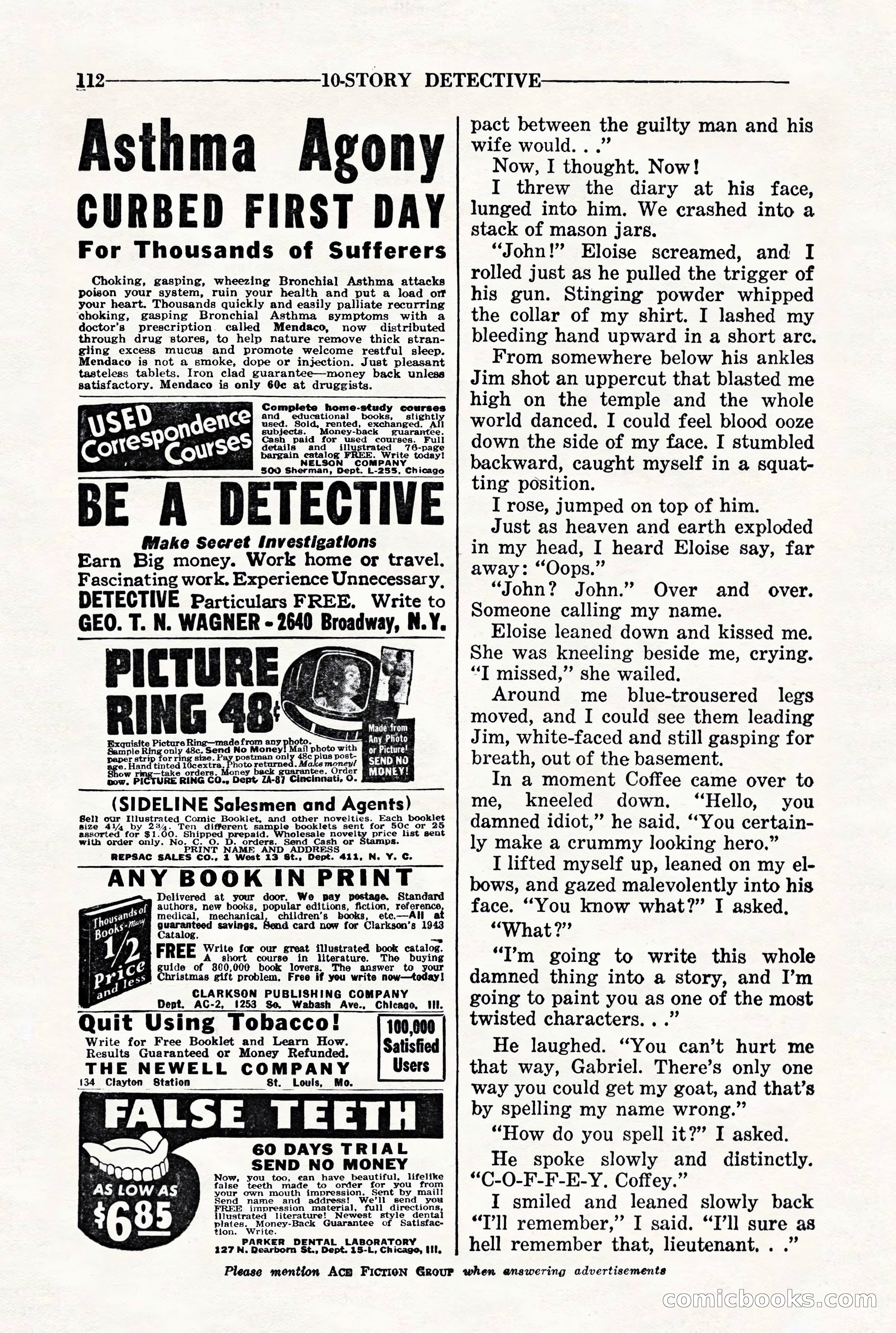 10-Story Detective, November 1942 — page 114 of 116