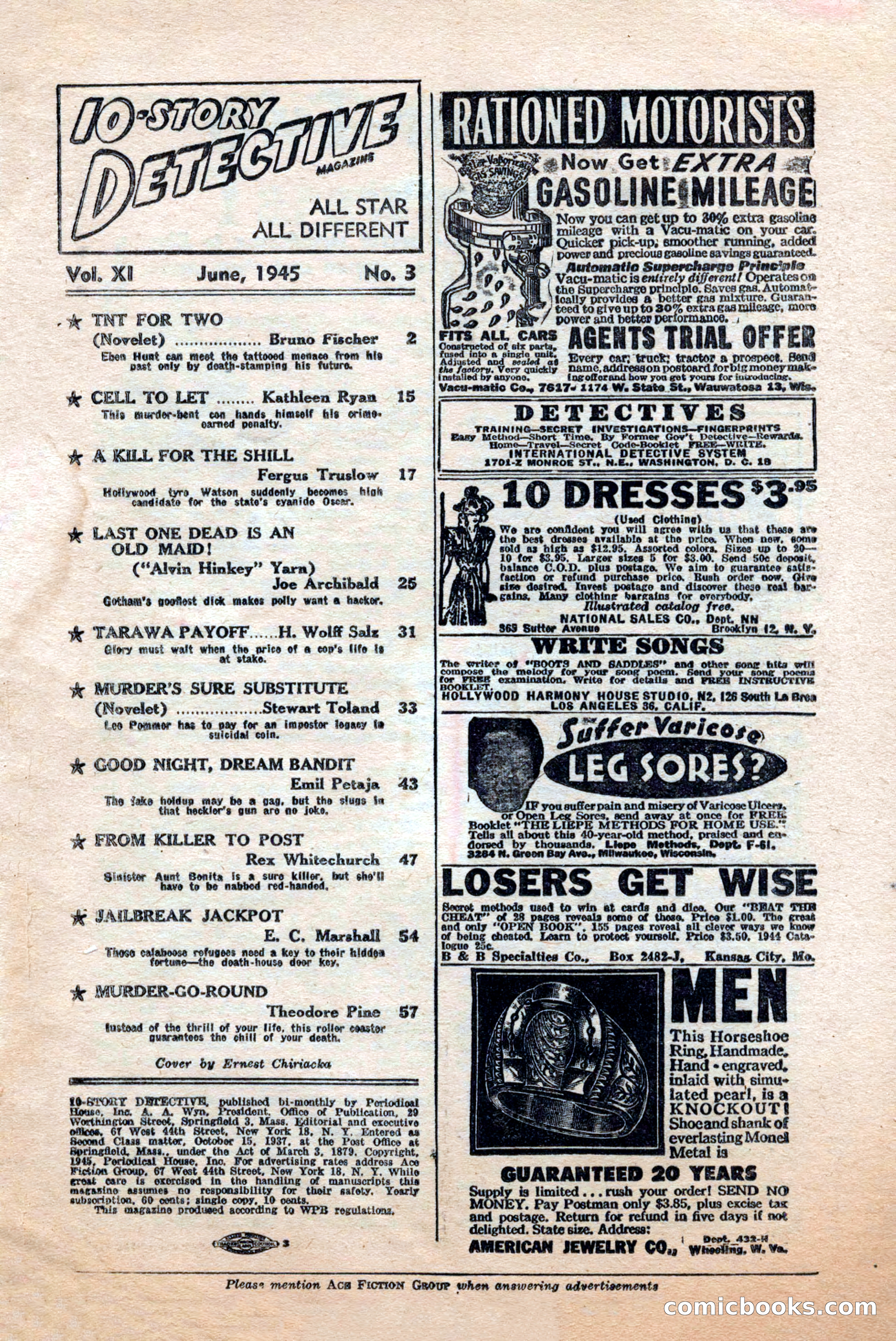 10-Story Detective, June 1945 — page 3 of 68