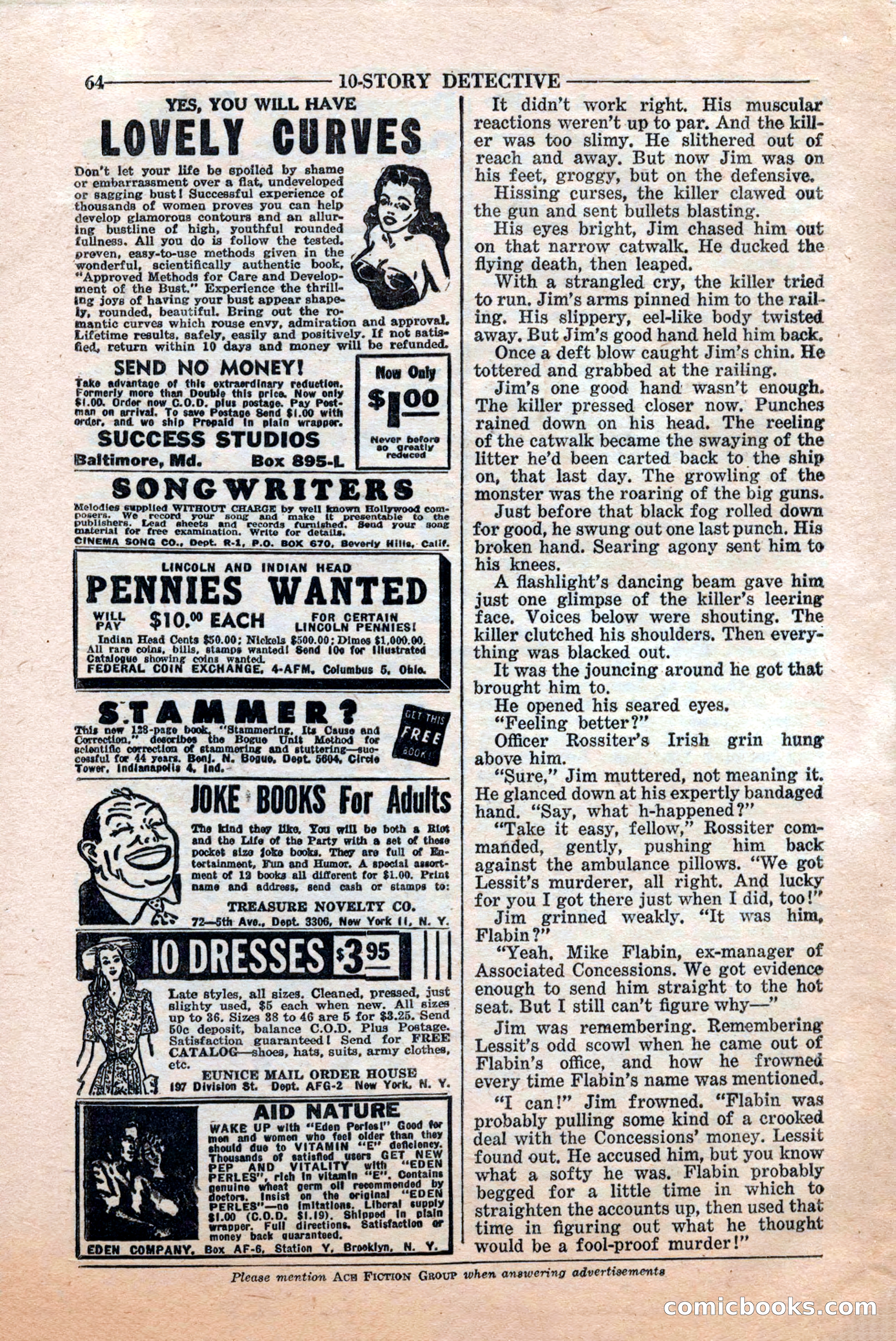 10-Story Detective, June 1945 — page 66 of 68