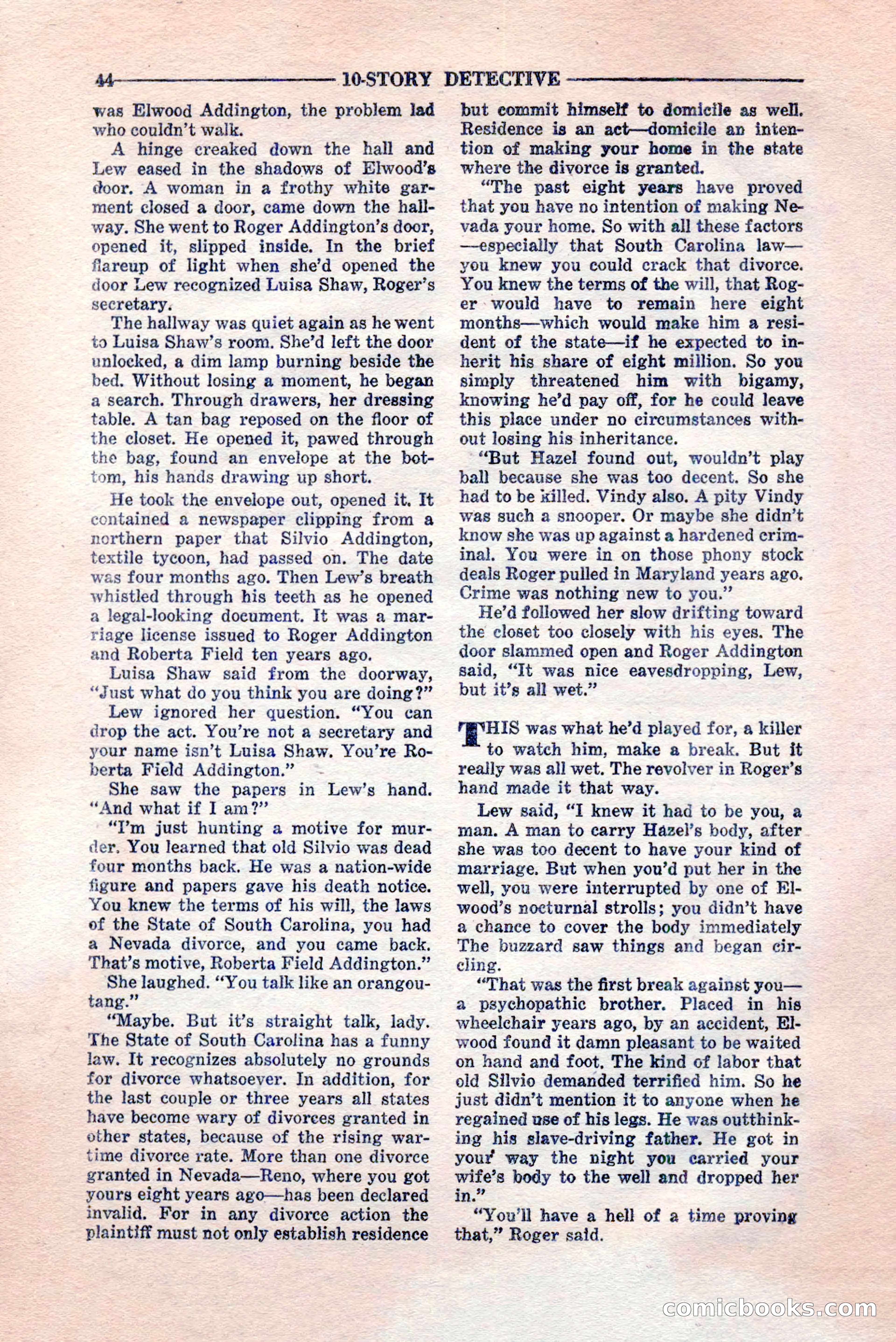 10-Story Detective, February 1946 — page 46 of 84
