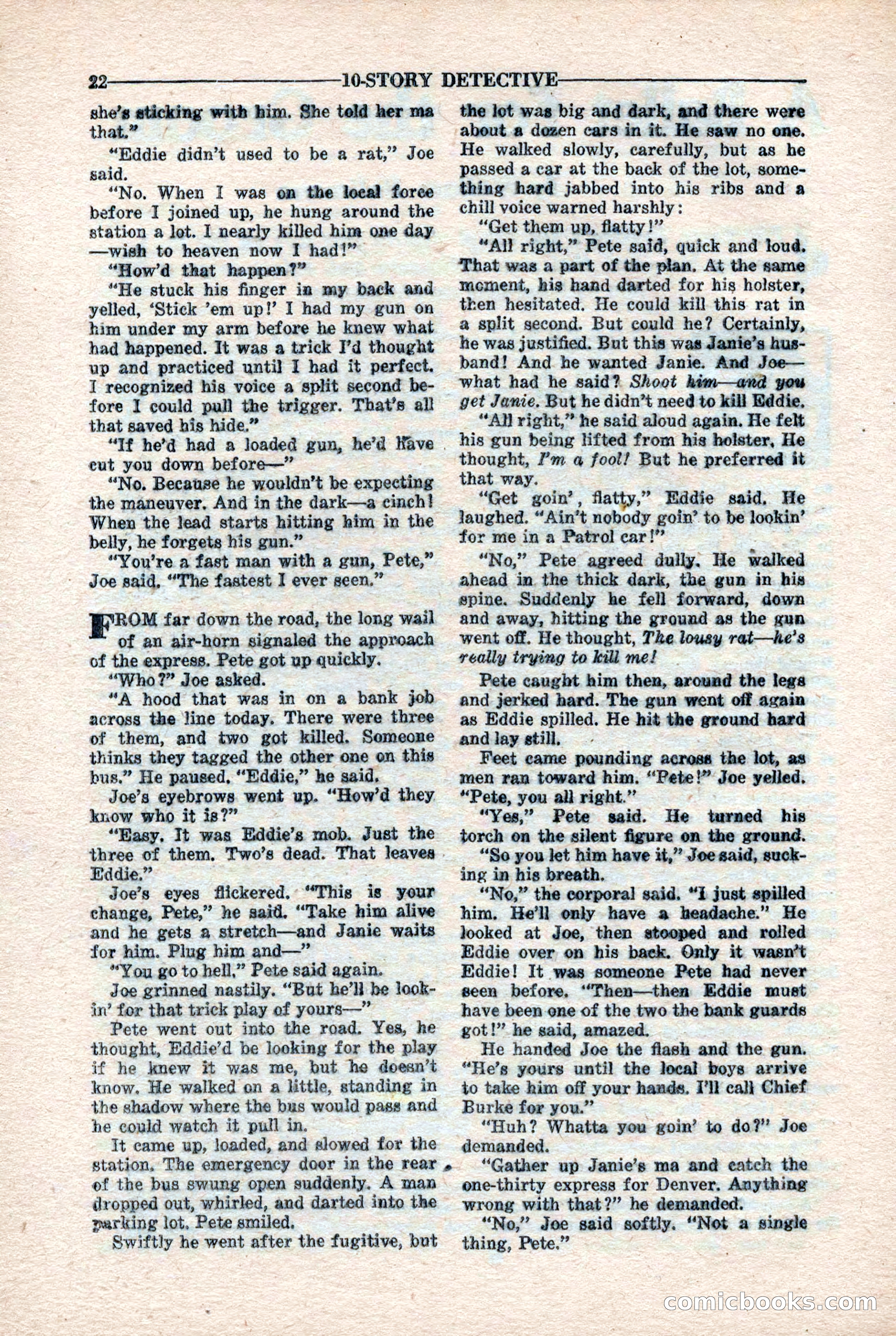 10-Story Detective Magazine, April 1946 — page 24 of 84