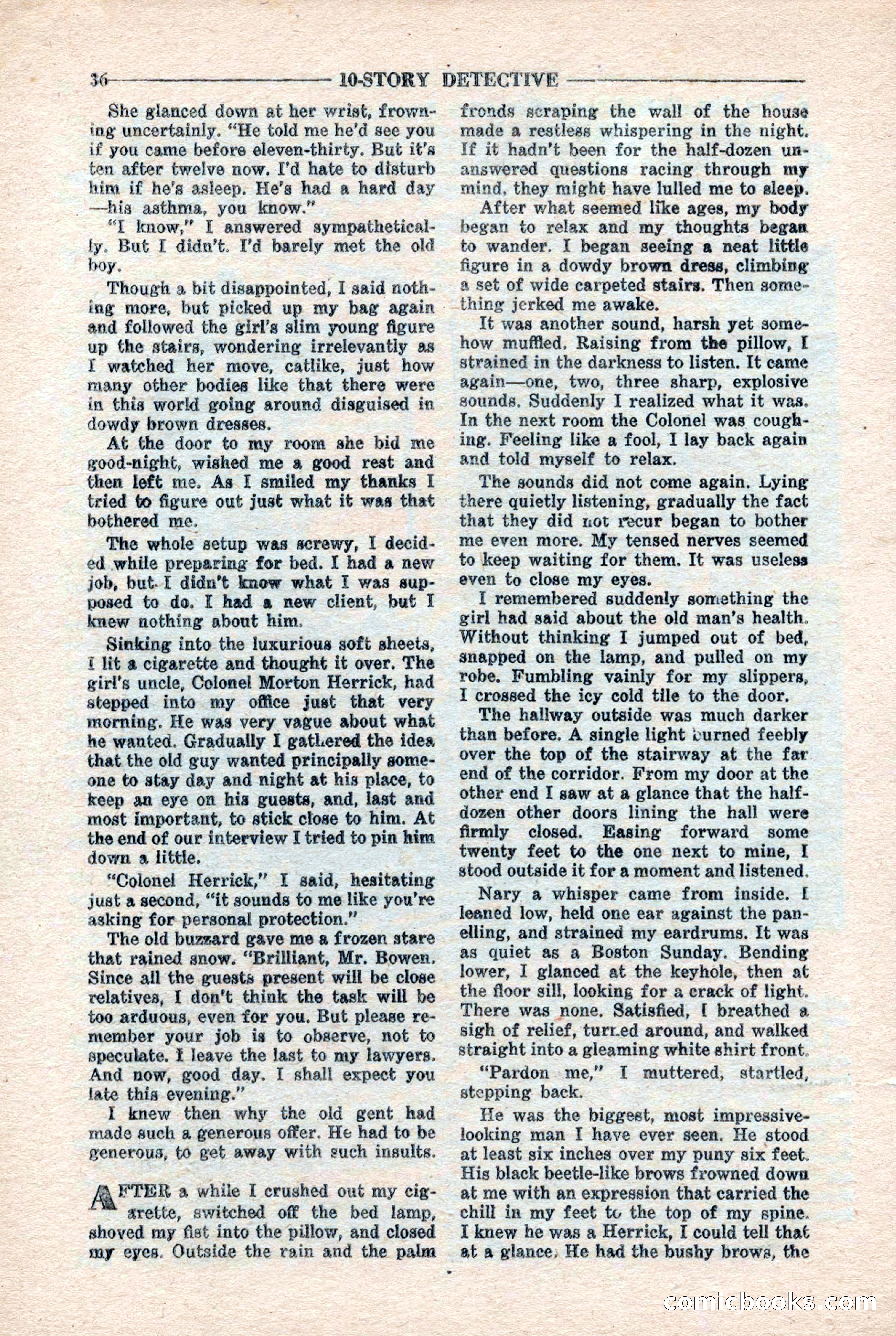 10-Story Detective Magazine, April 1946 — page 38 of 84