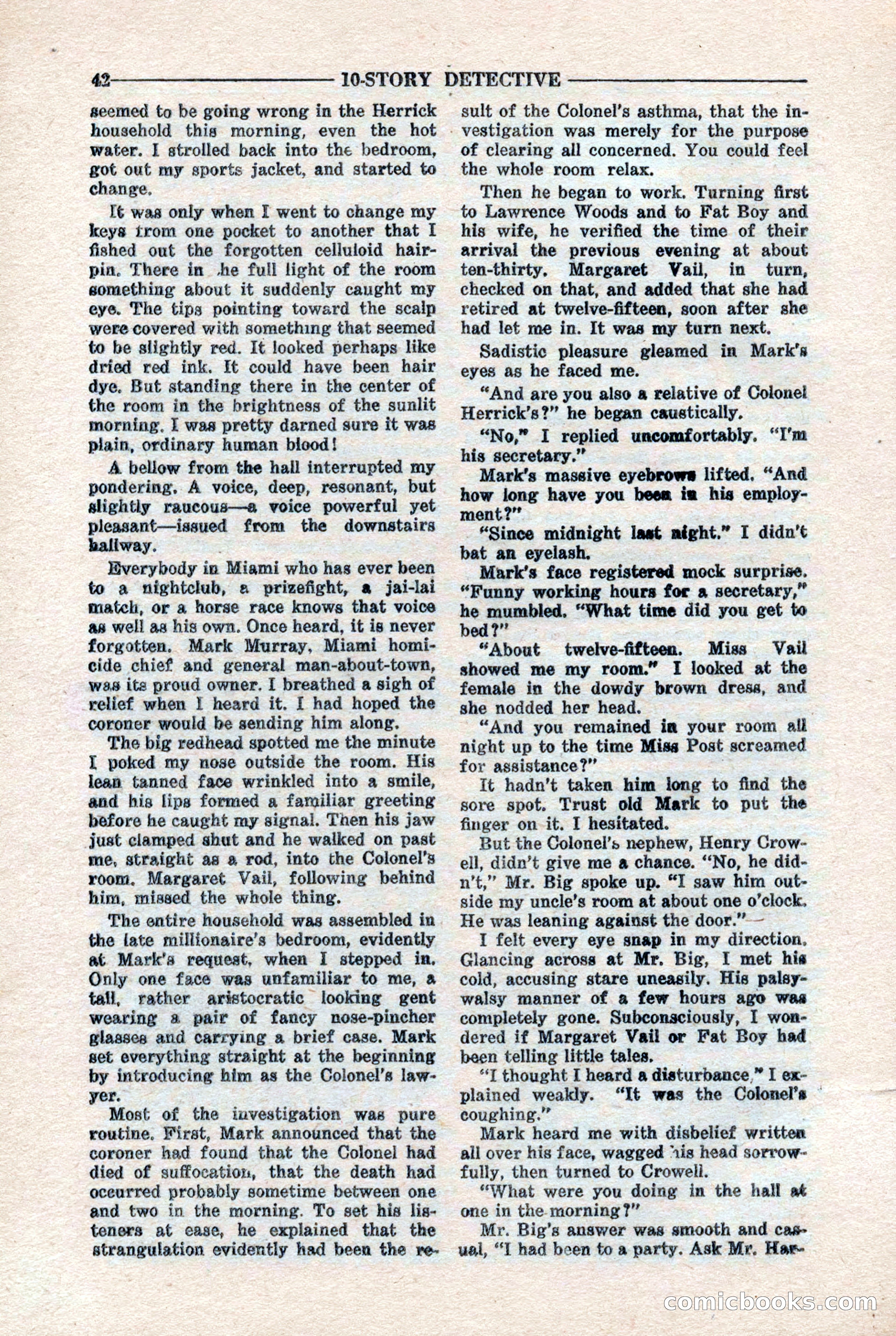 10-Story Detective Magazine, April 1946 — page 44 of 84