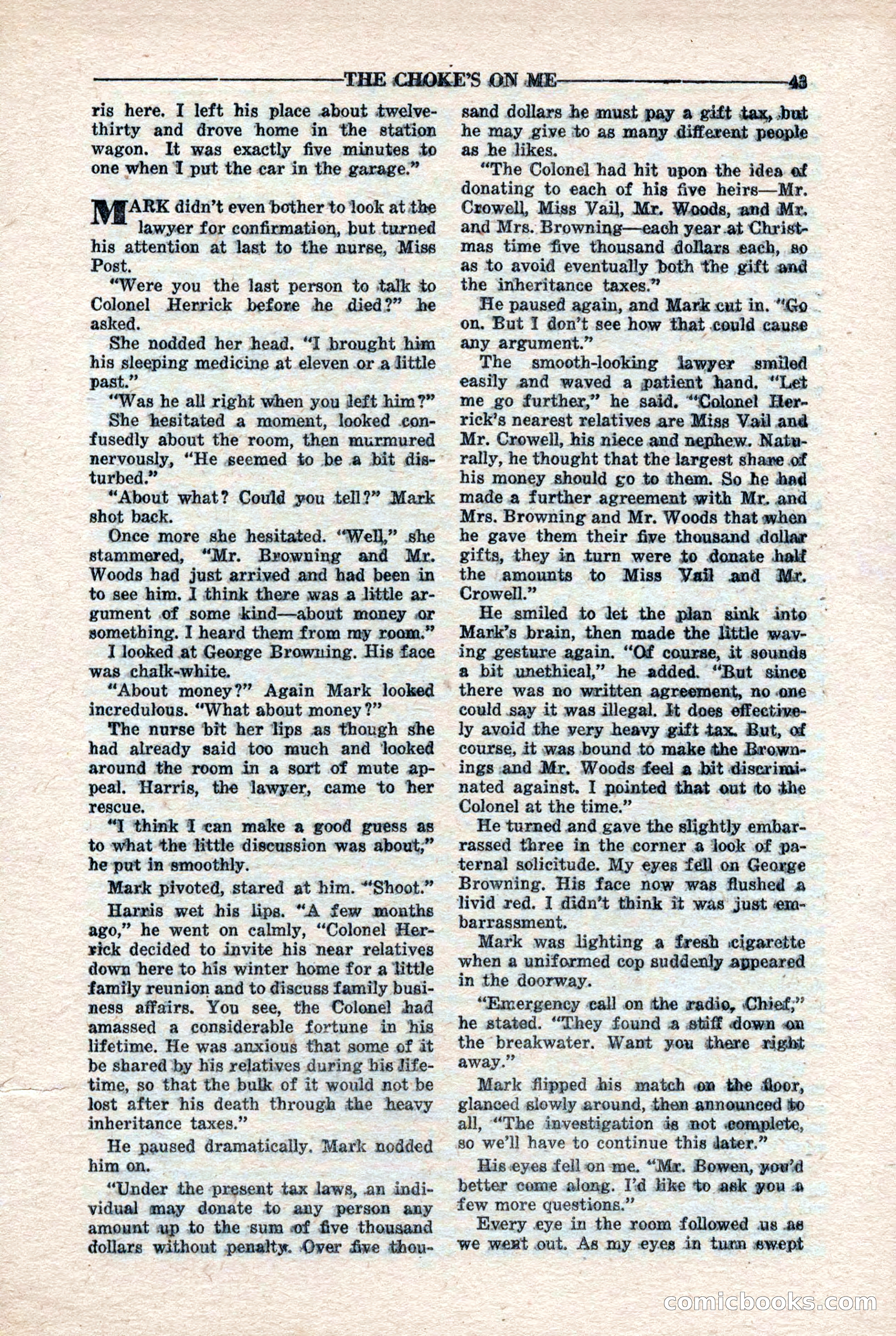 10-Story Detective Magazine, April 1946 — page 45 of 84
