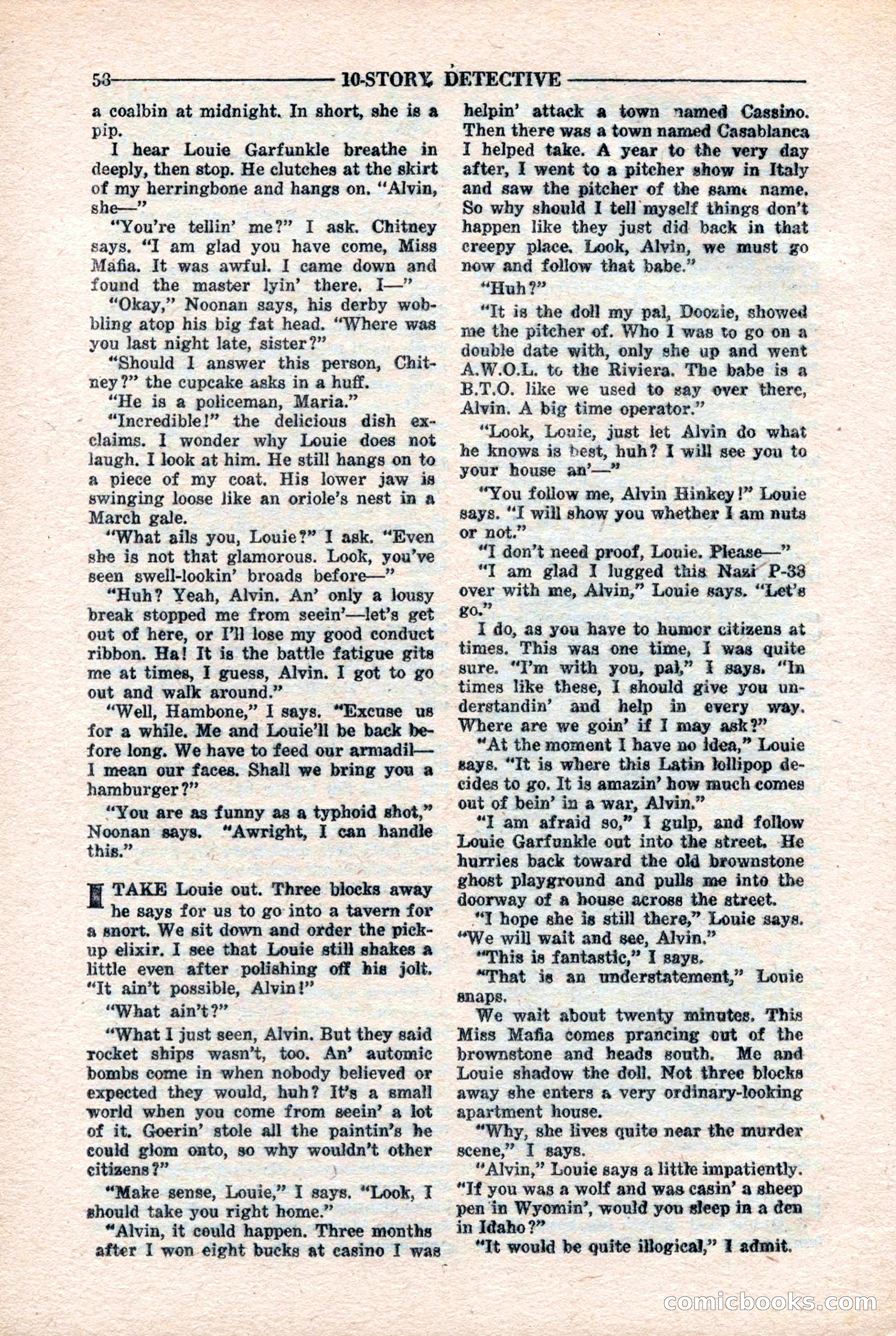 10-Story Detective Magazine, April 1946 — page 60 of 84