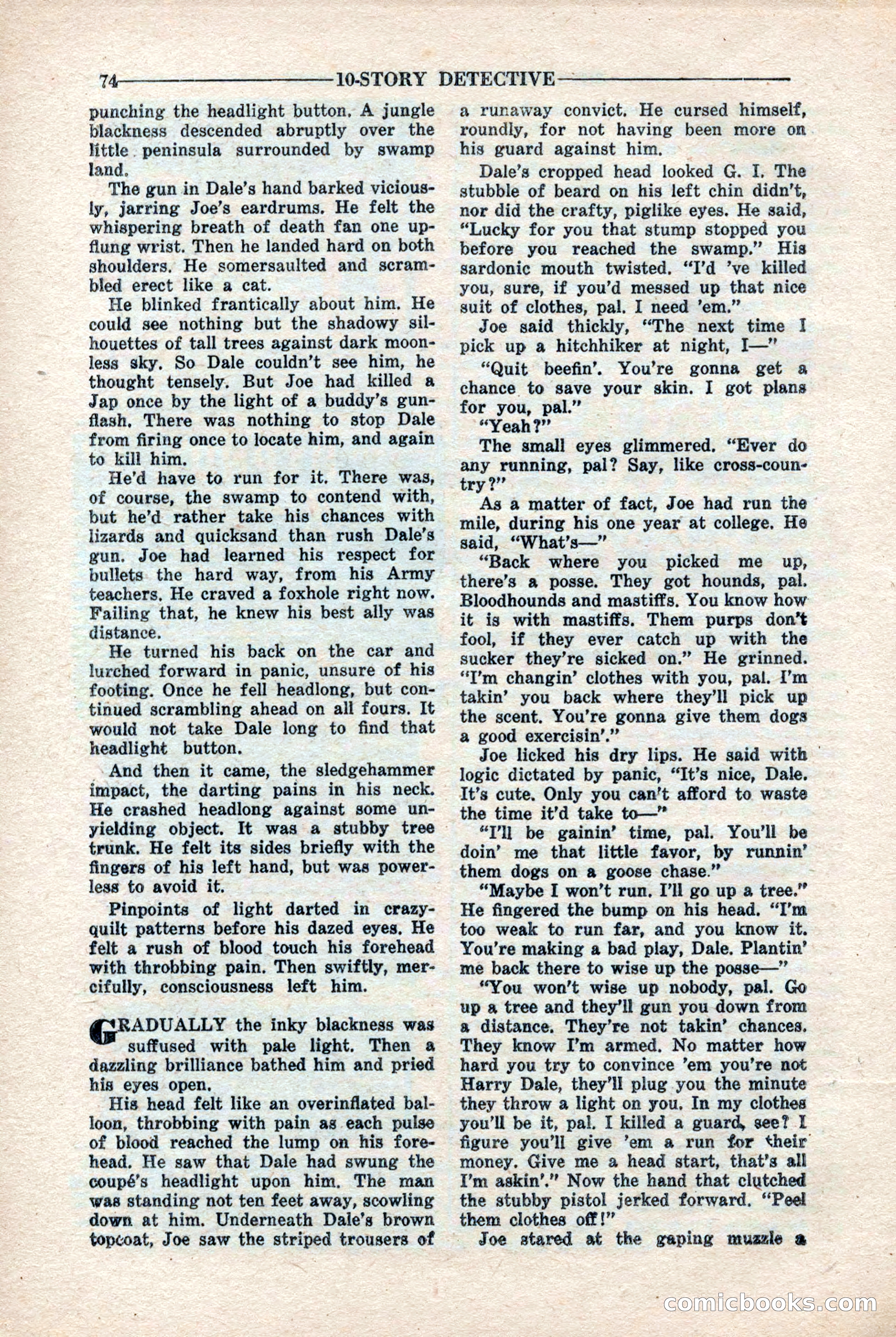 10-Story Detective Magazine, April 1946 — page 76 of 84