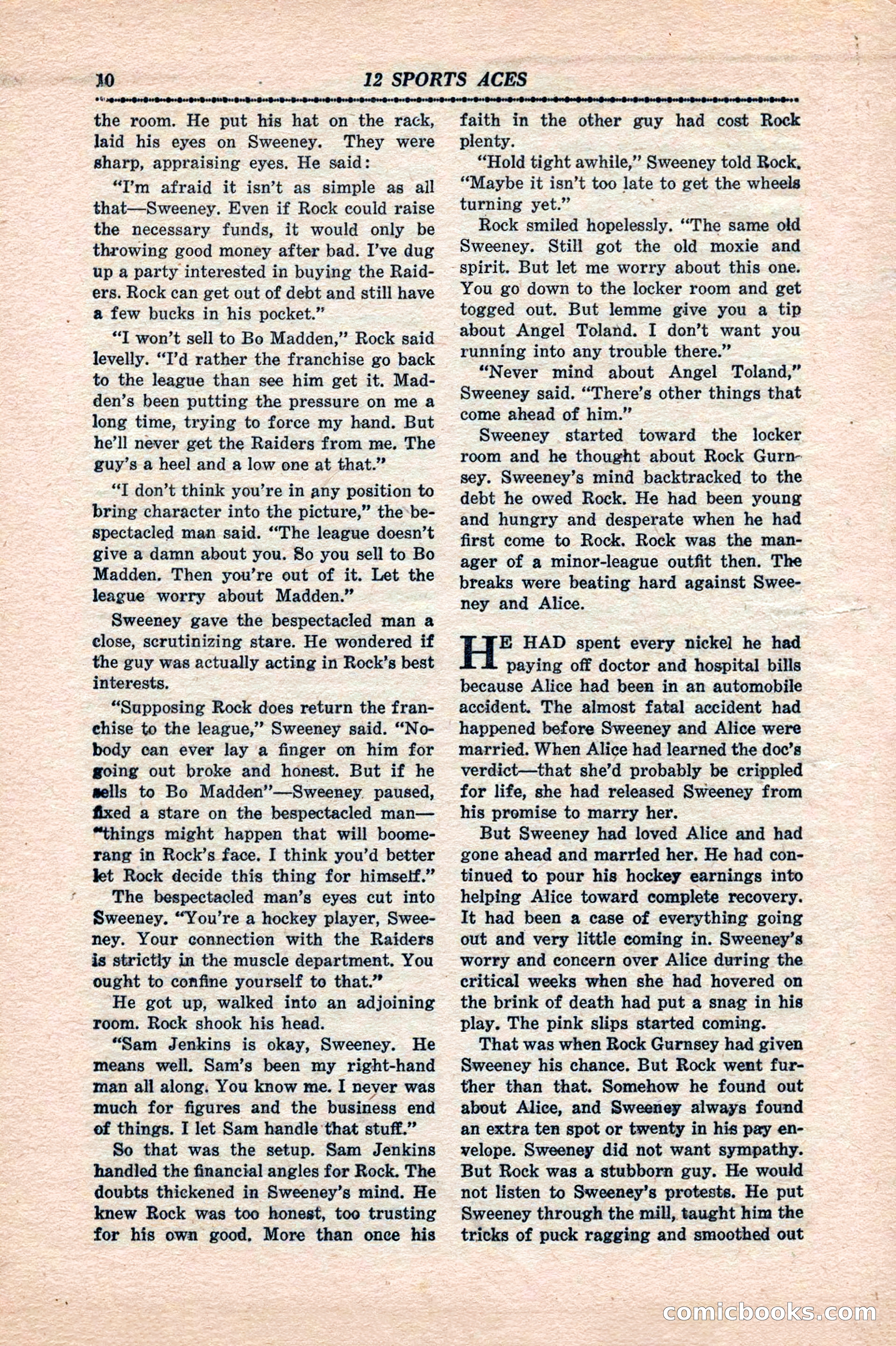 12 Sports Aces, January 1943 — page 12 of 116