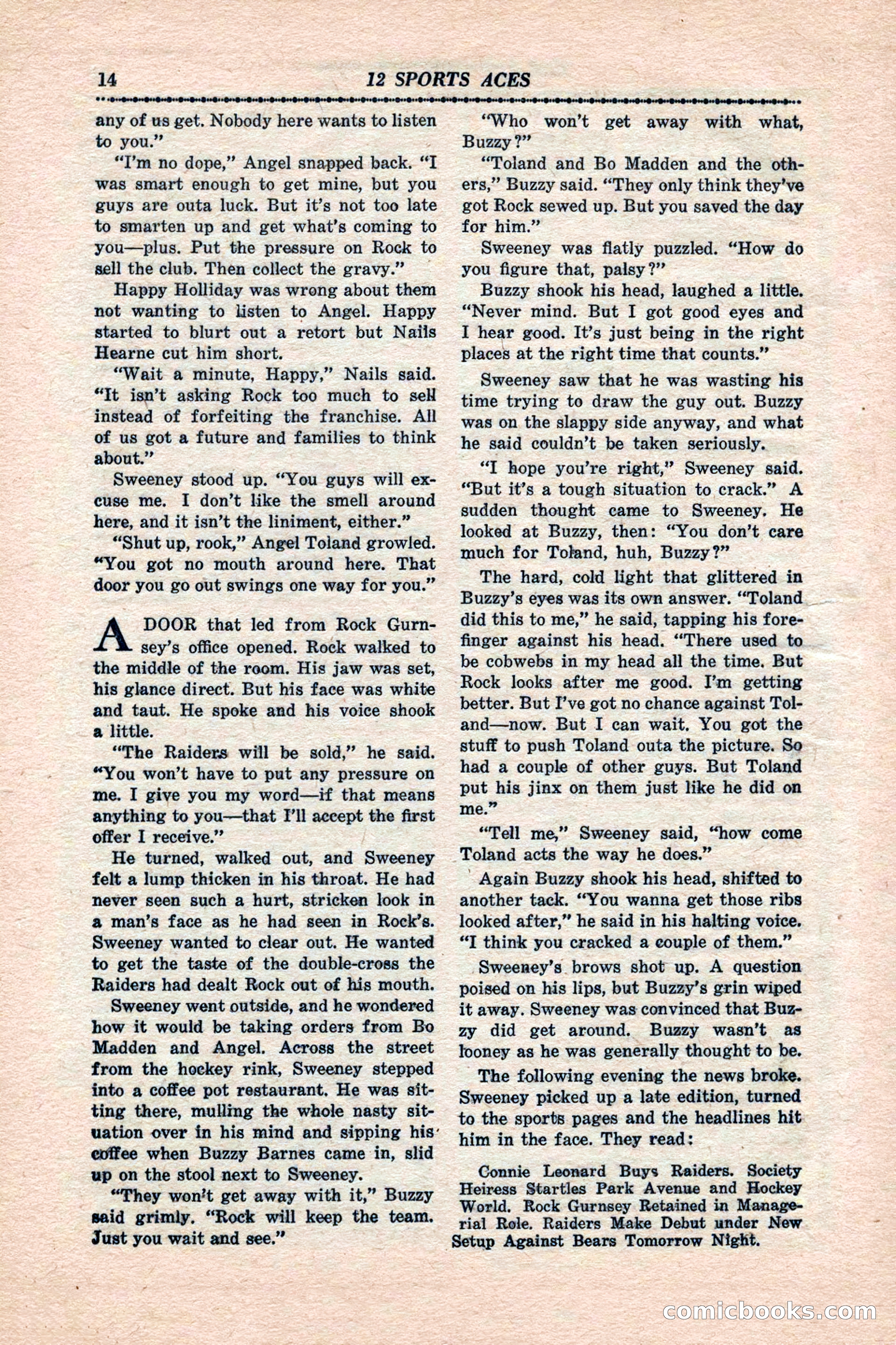 12 Sports Aces, January 1943 — page 16 of 116