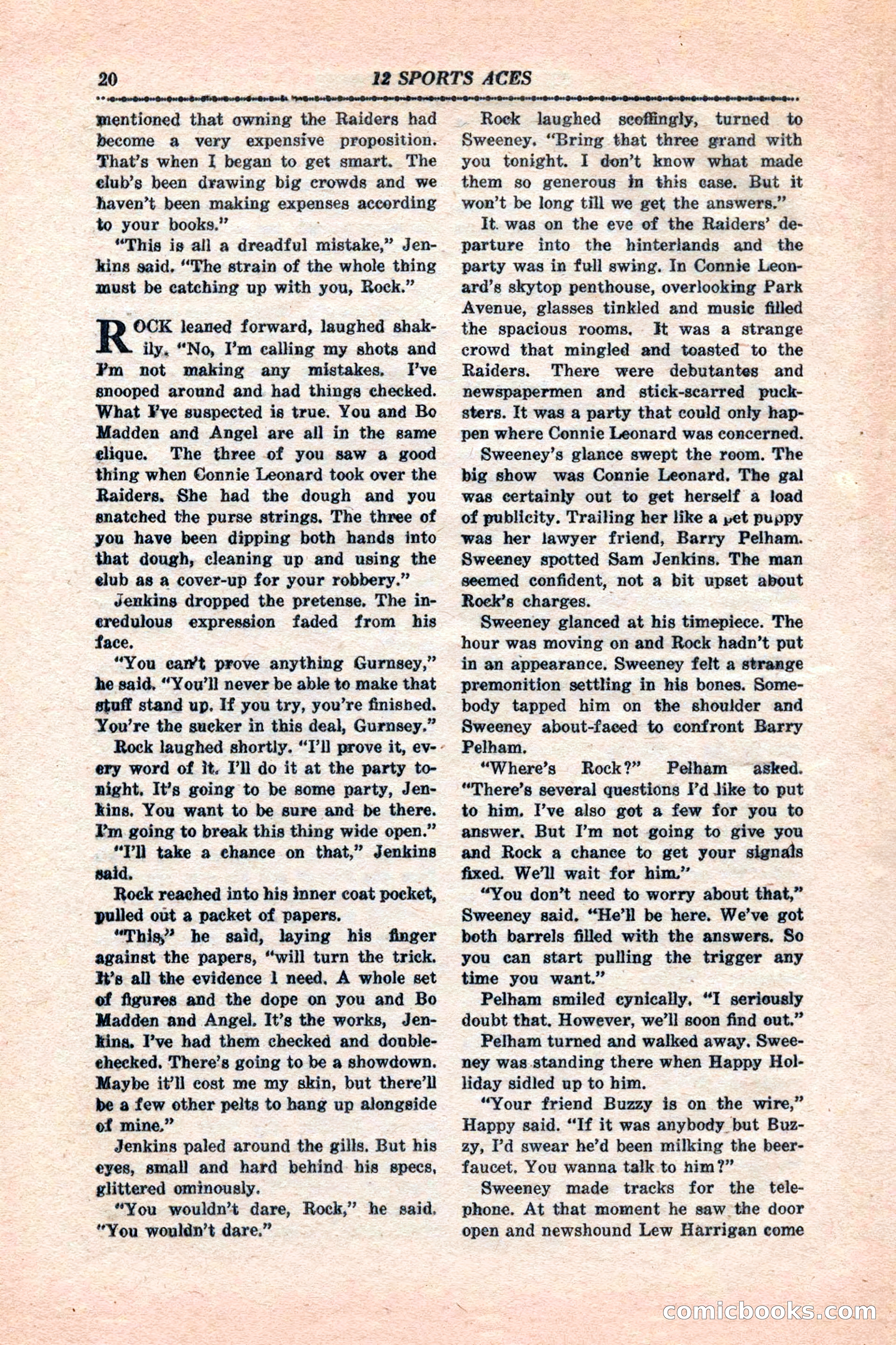 12 Sports Aces, January 1943 — page 22 of 116