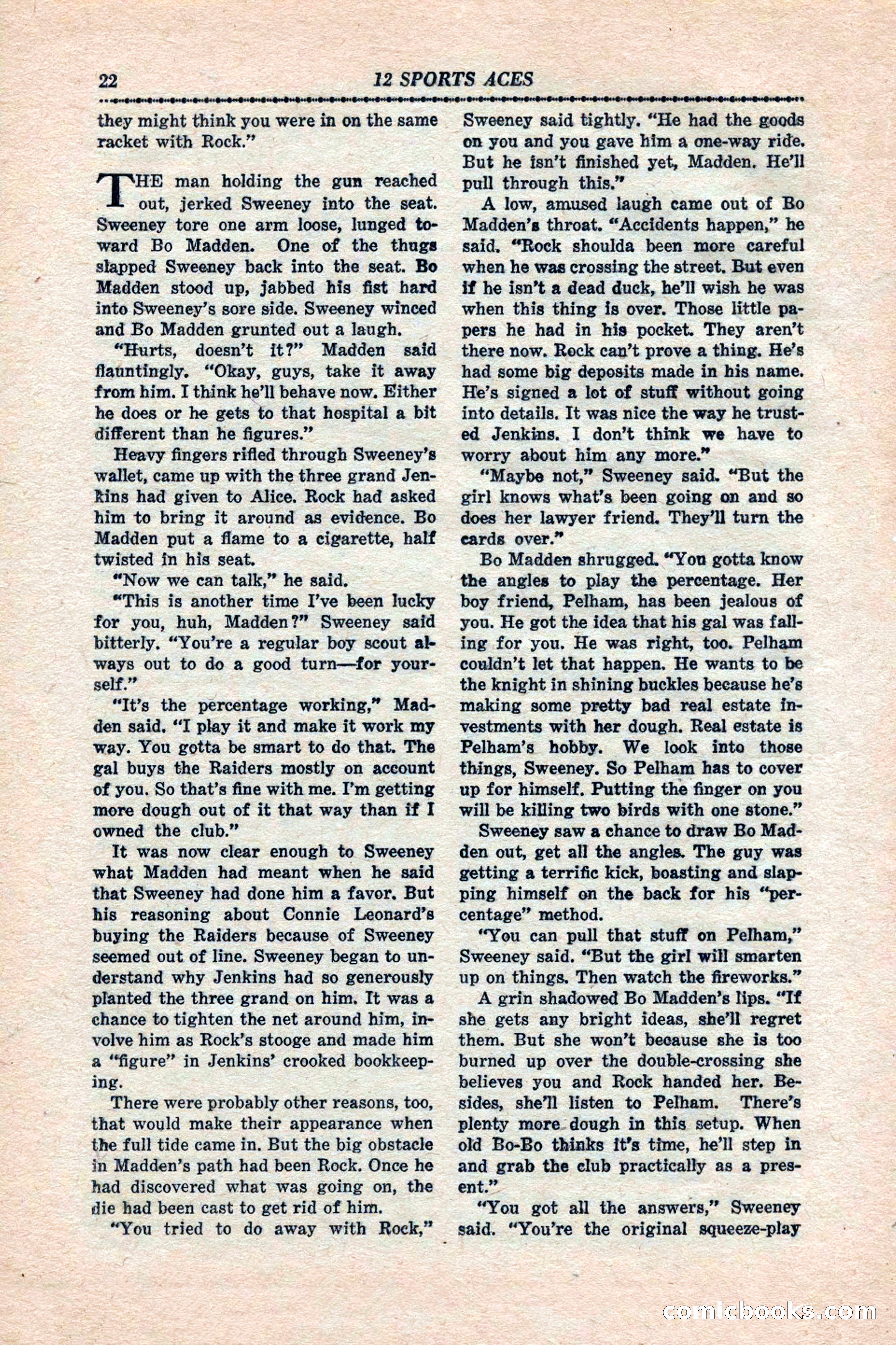 12 Sports Aces, January 1943 — page 24 of 116
