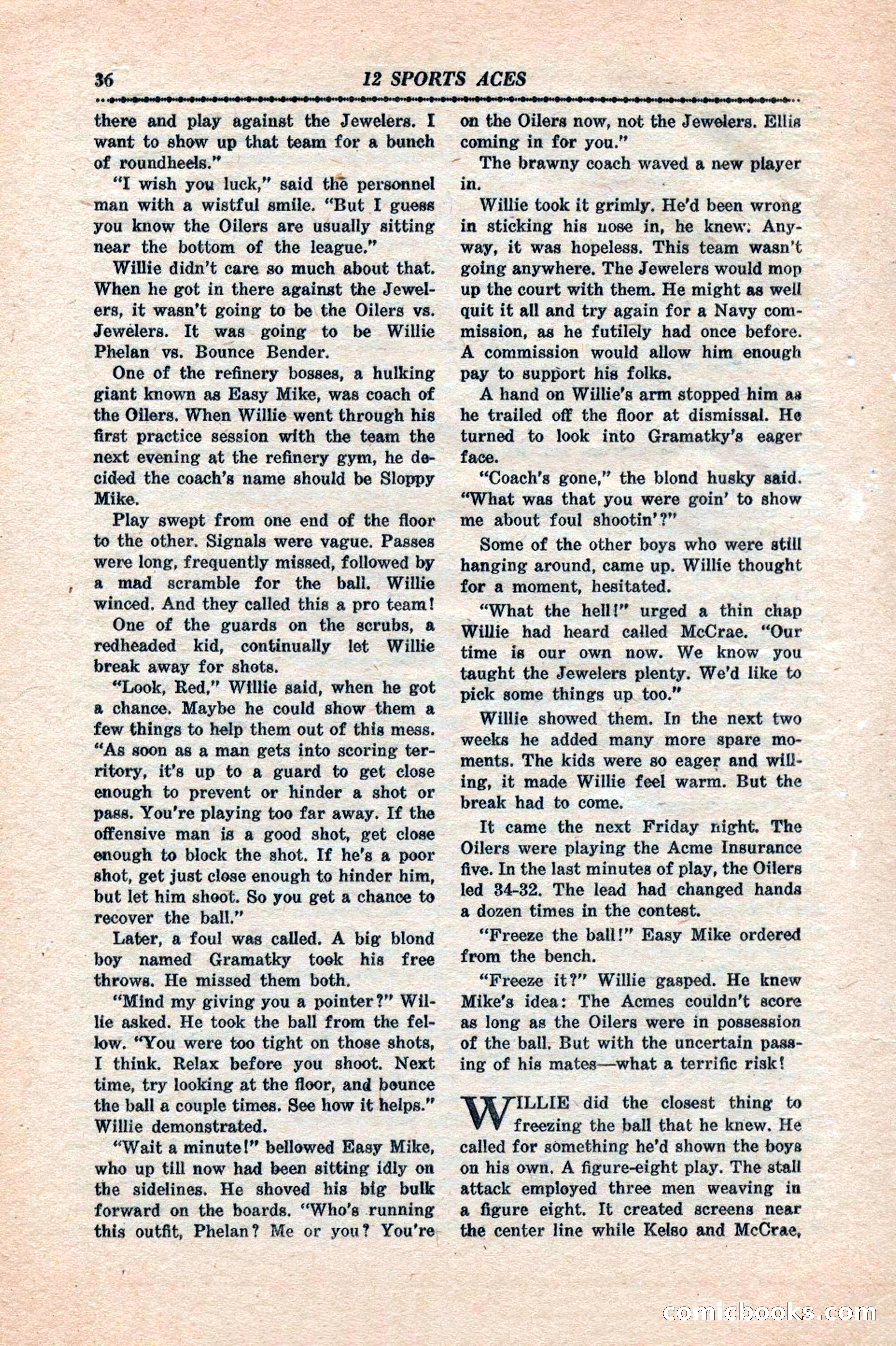12 Sports Aces, January 1943 — page 38 of 116