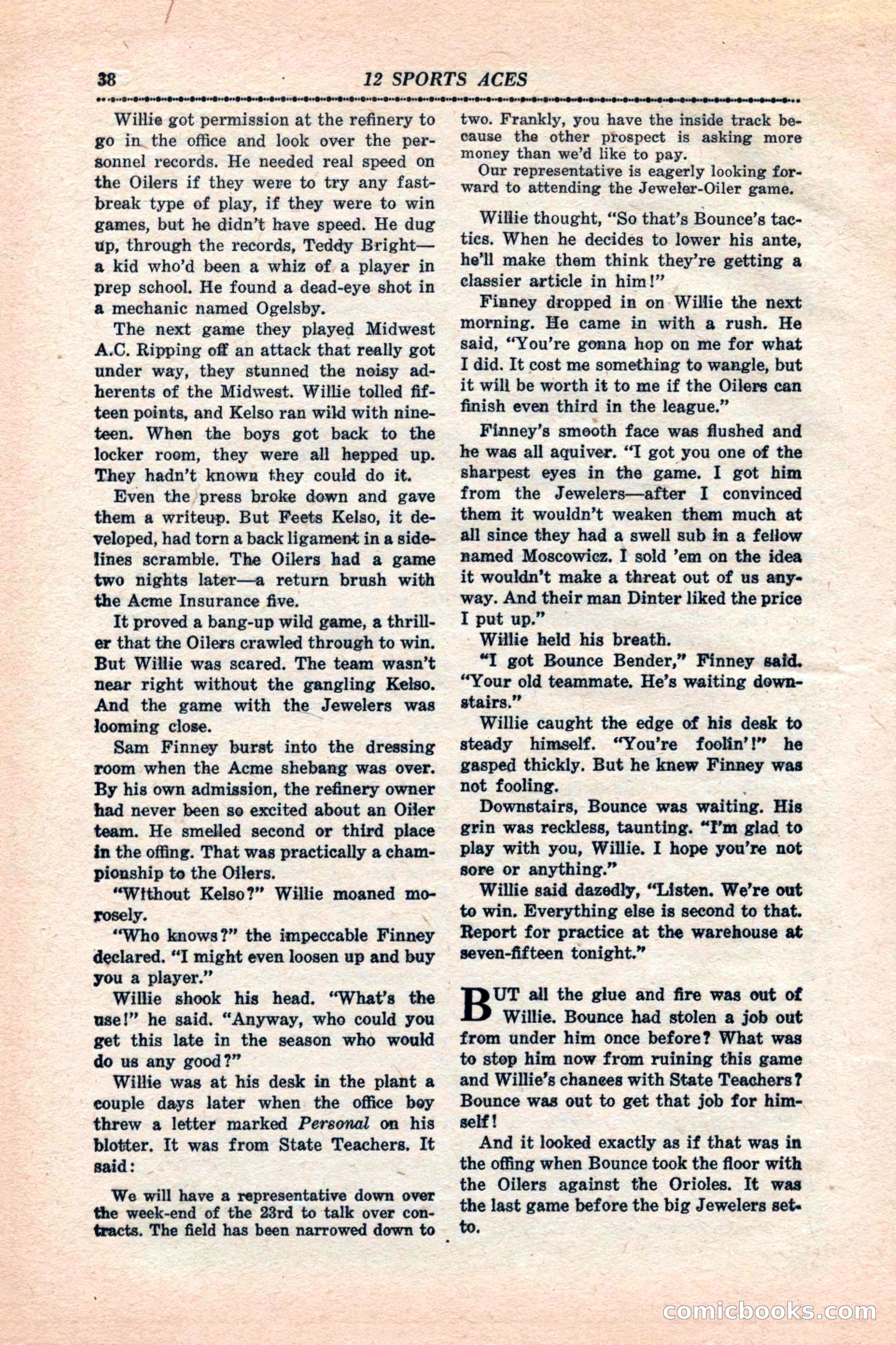 12 Sports Aces, January 1943 — page 40 of 116