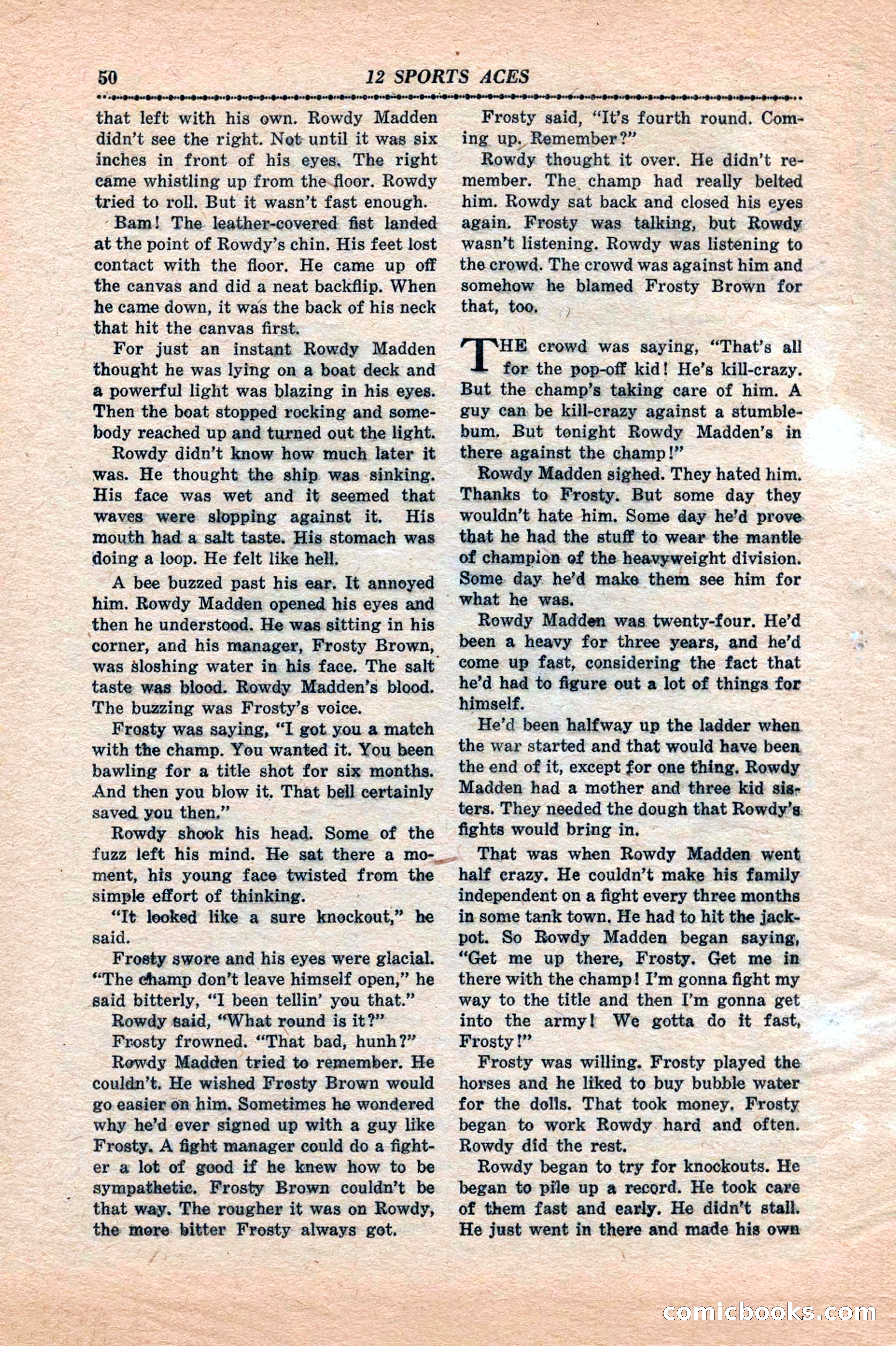 12 Sports Aces, January 1943 — page 52 of 116
