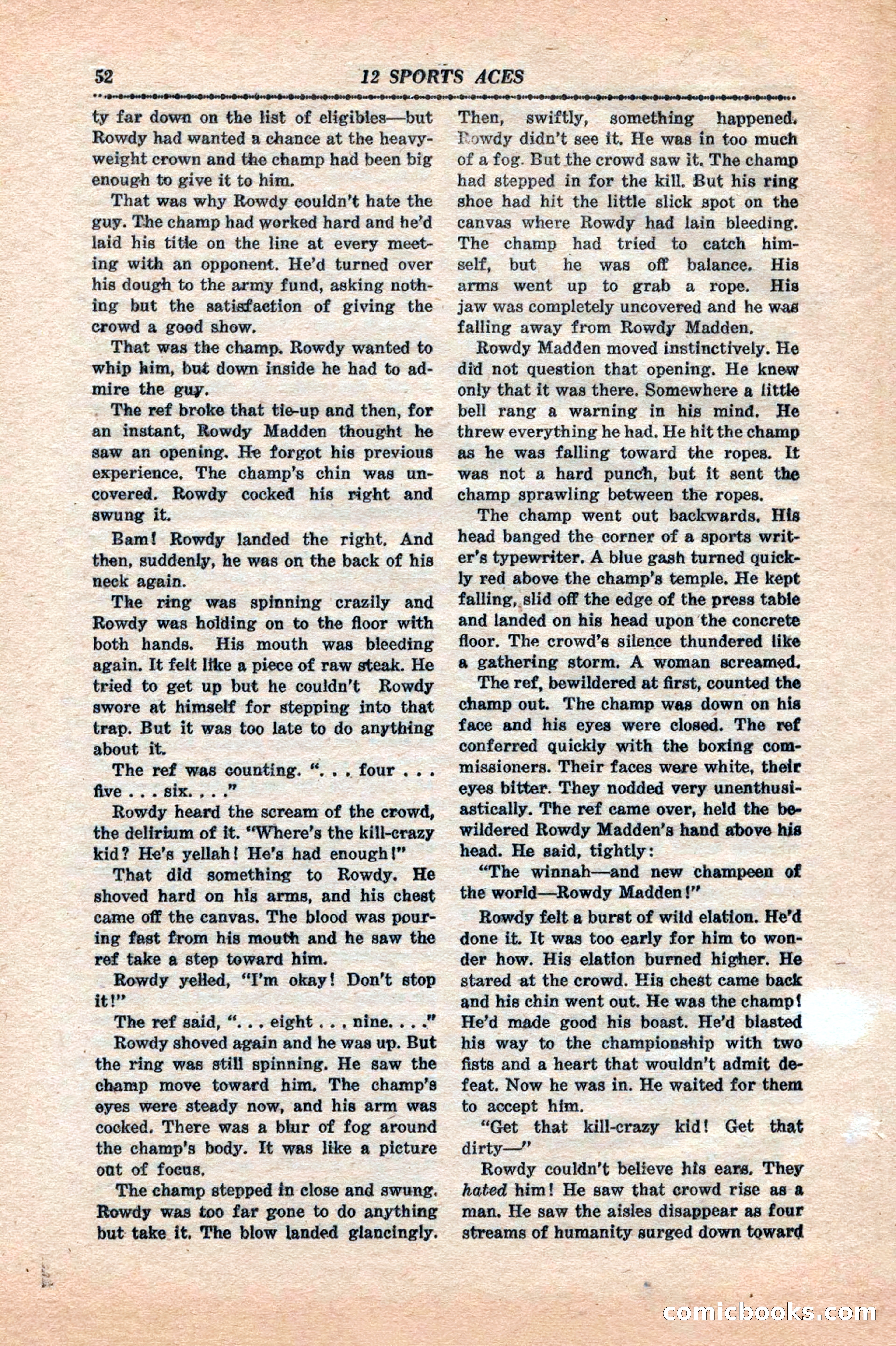 12 Sports Aces, January 1943 — page 54 of 116