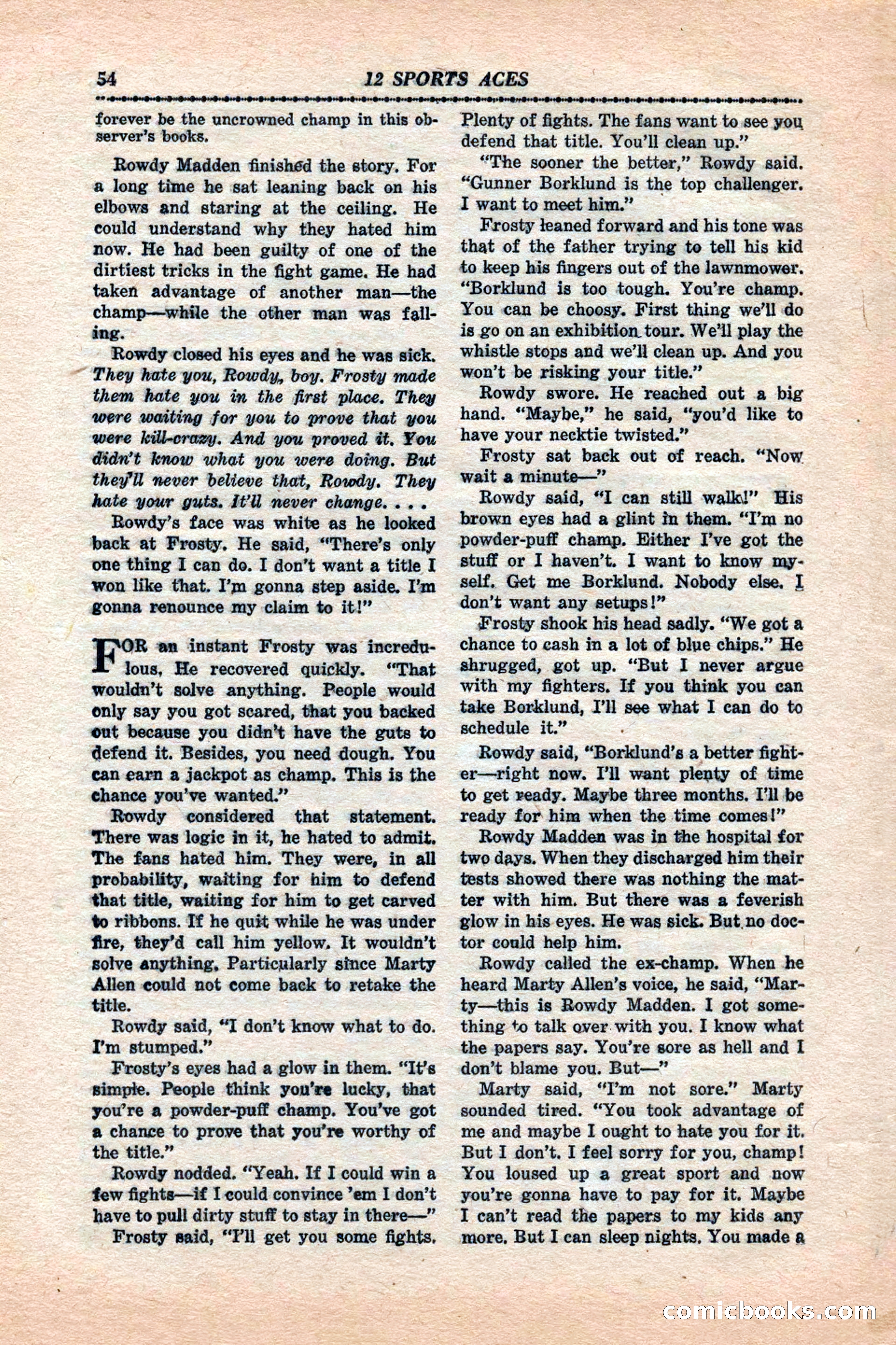 12 Sports Aces, January 1943 — page 56 of 116