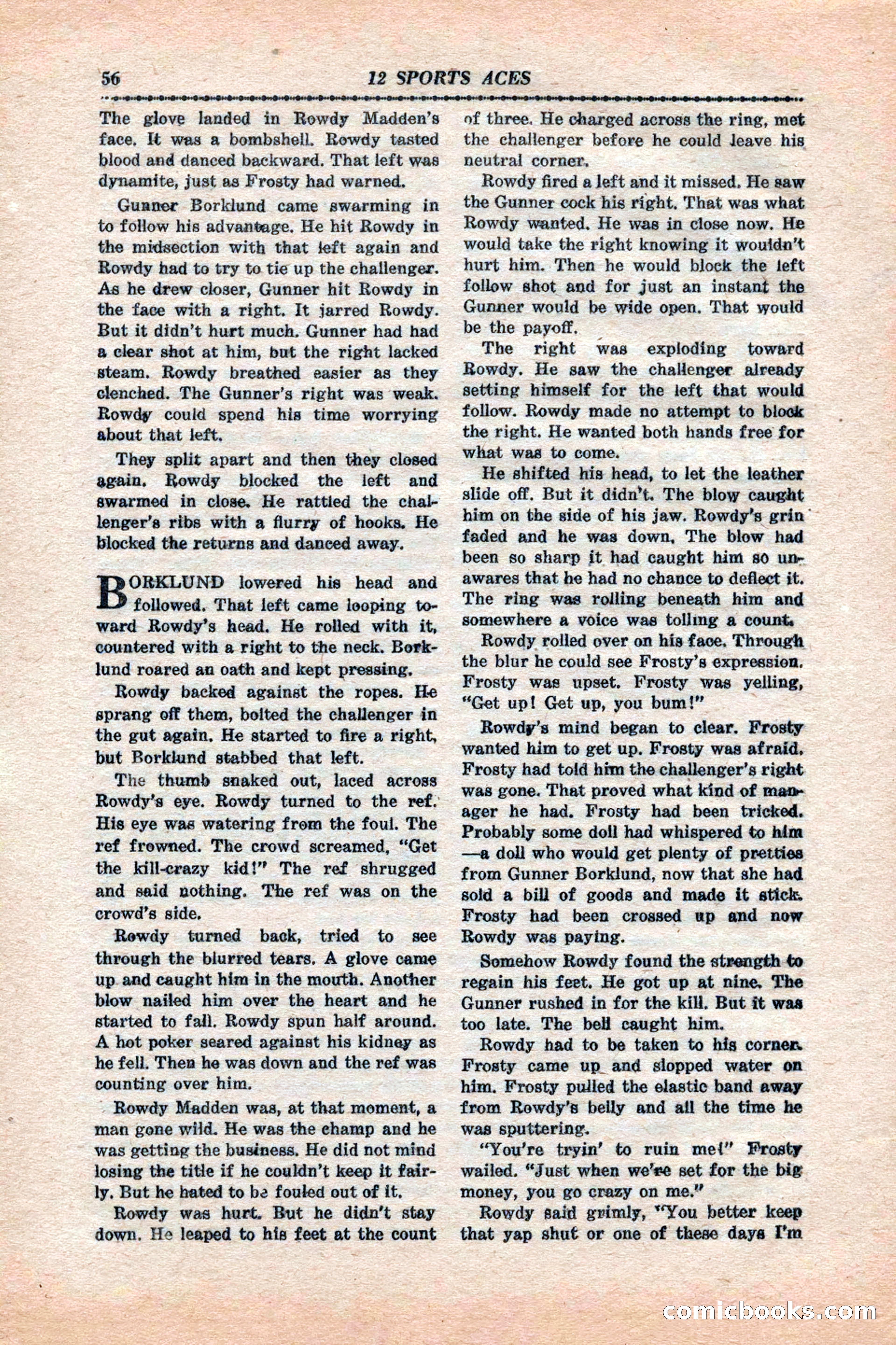 12 Sports Aces, January 1943 — page 58 of 116