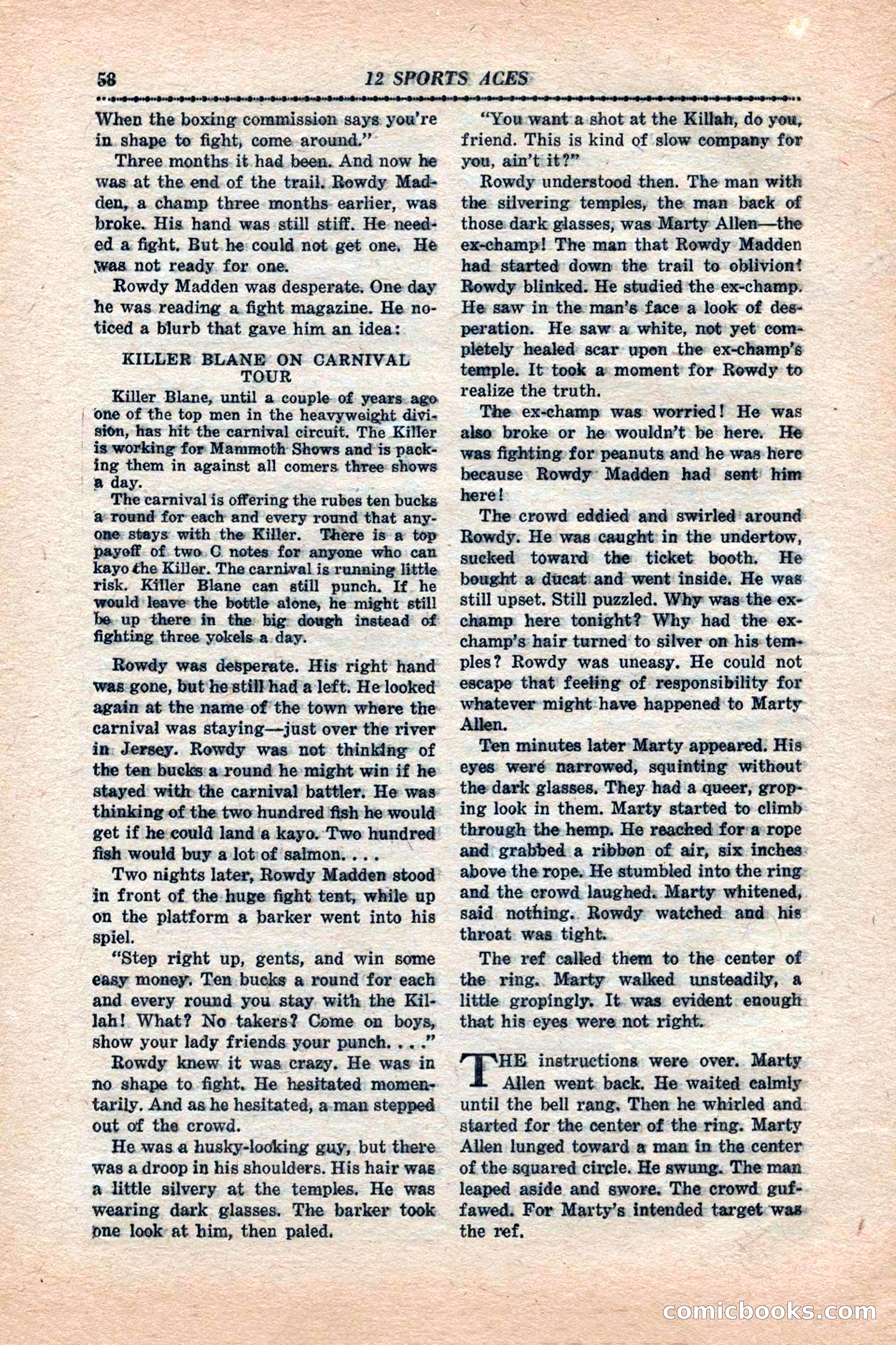 12 Sports Aces, January 1943 — page 60 of 116