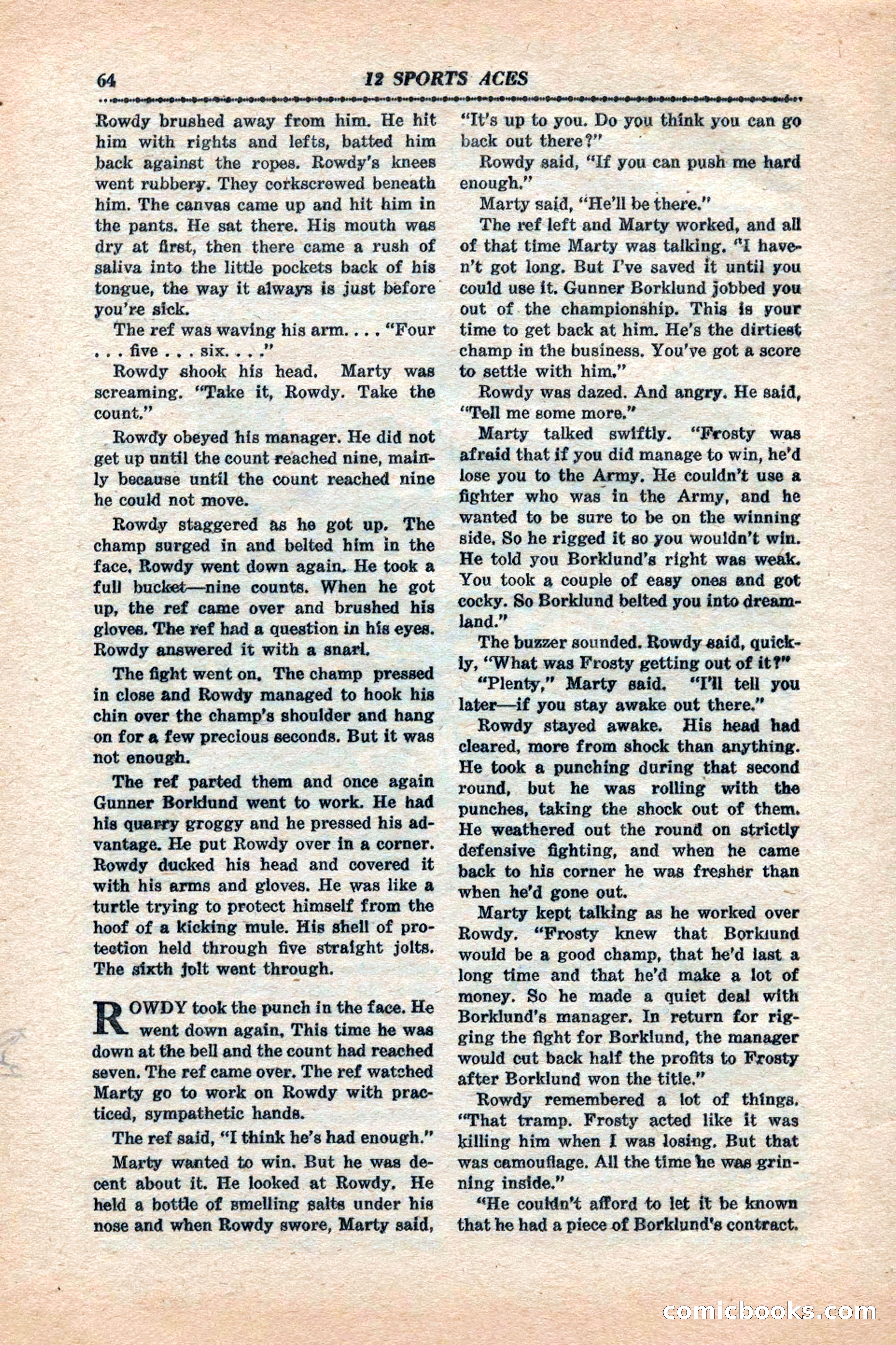 12 Sports Aces, January 1943 — page 66 of 116