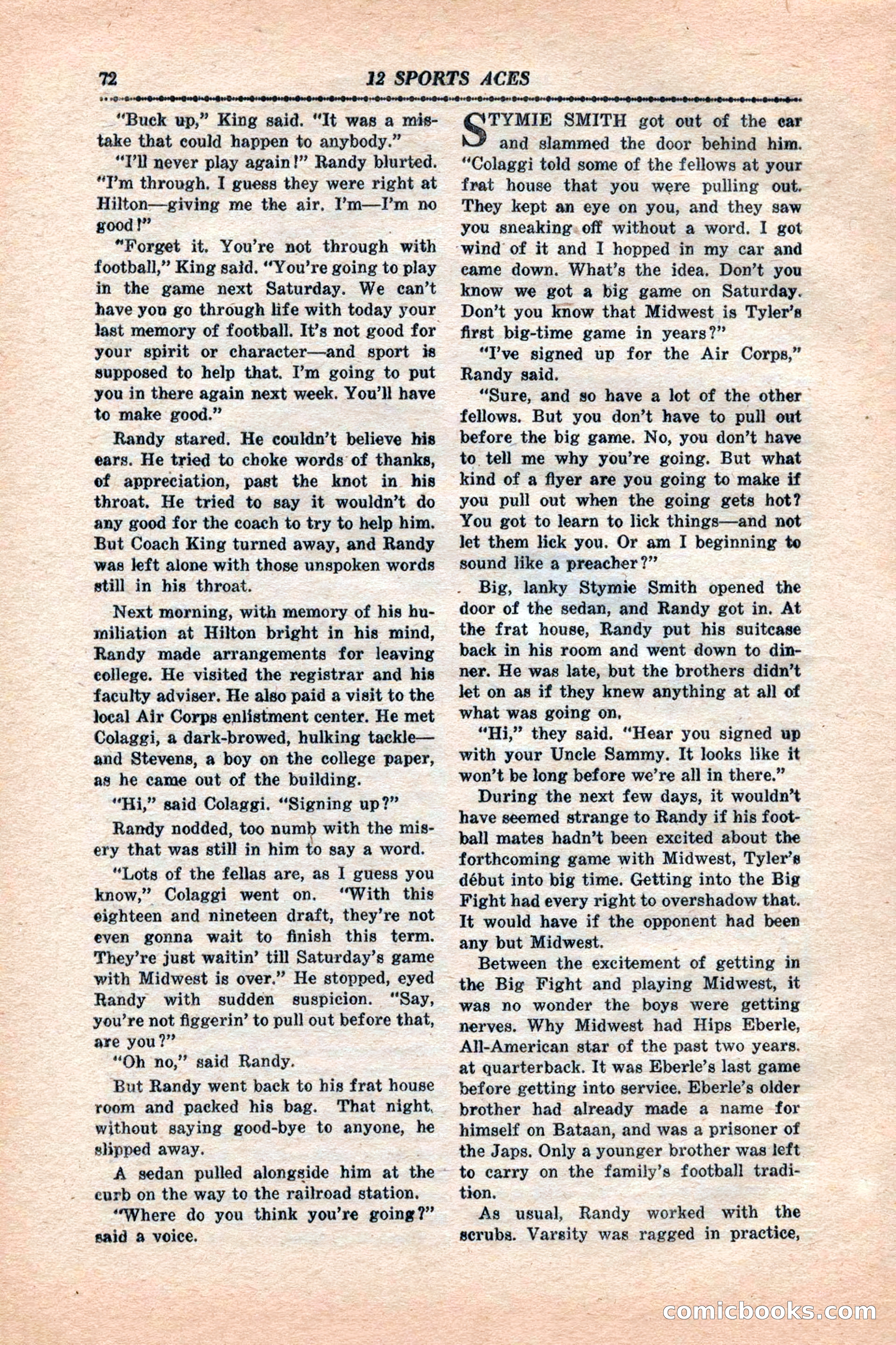 12 Sports Aces, January 1943 — page 74 of 116