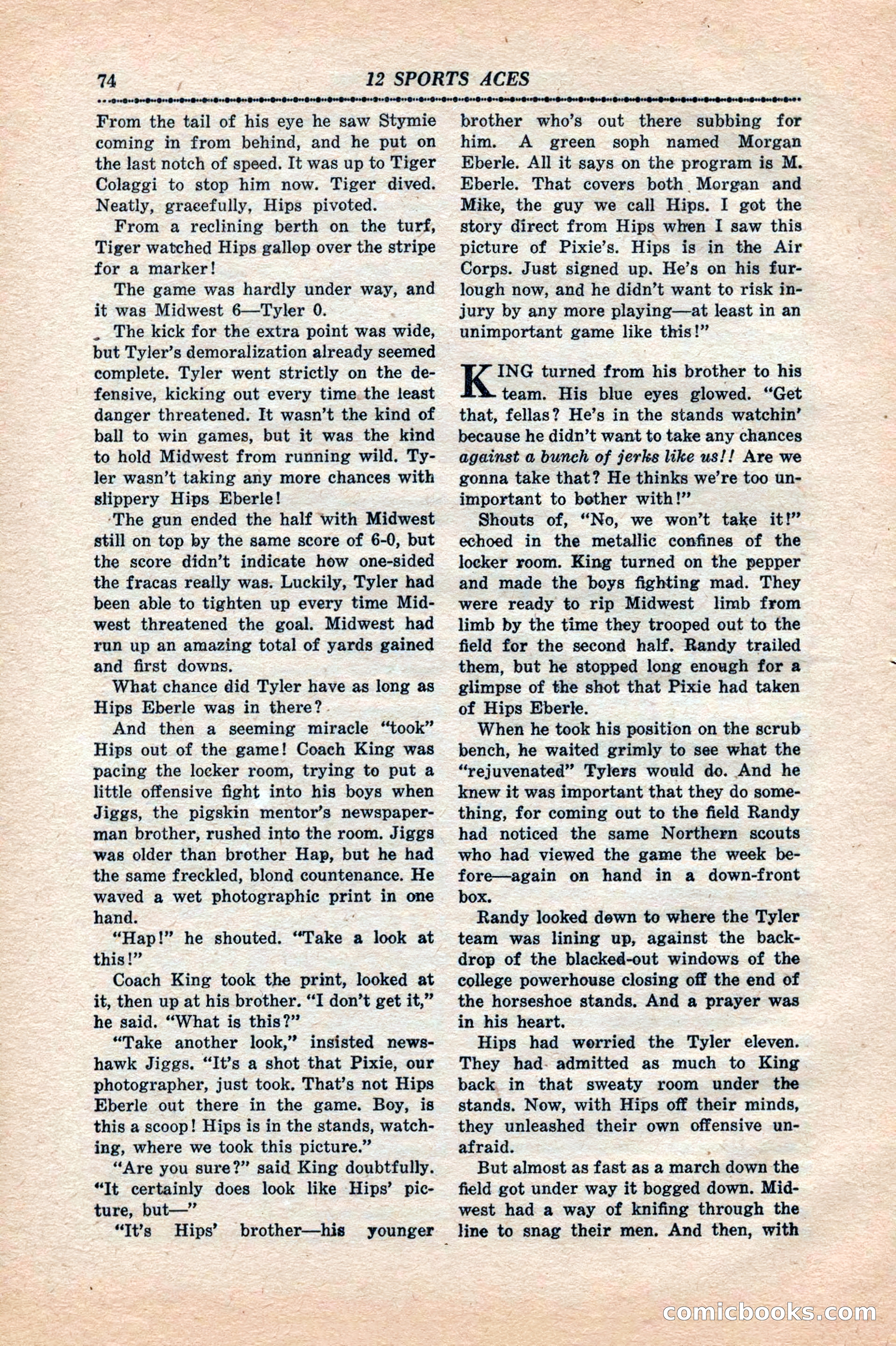 12 Sports Aces, January 1943 — page 76 of 116
