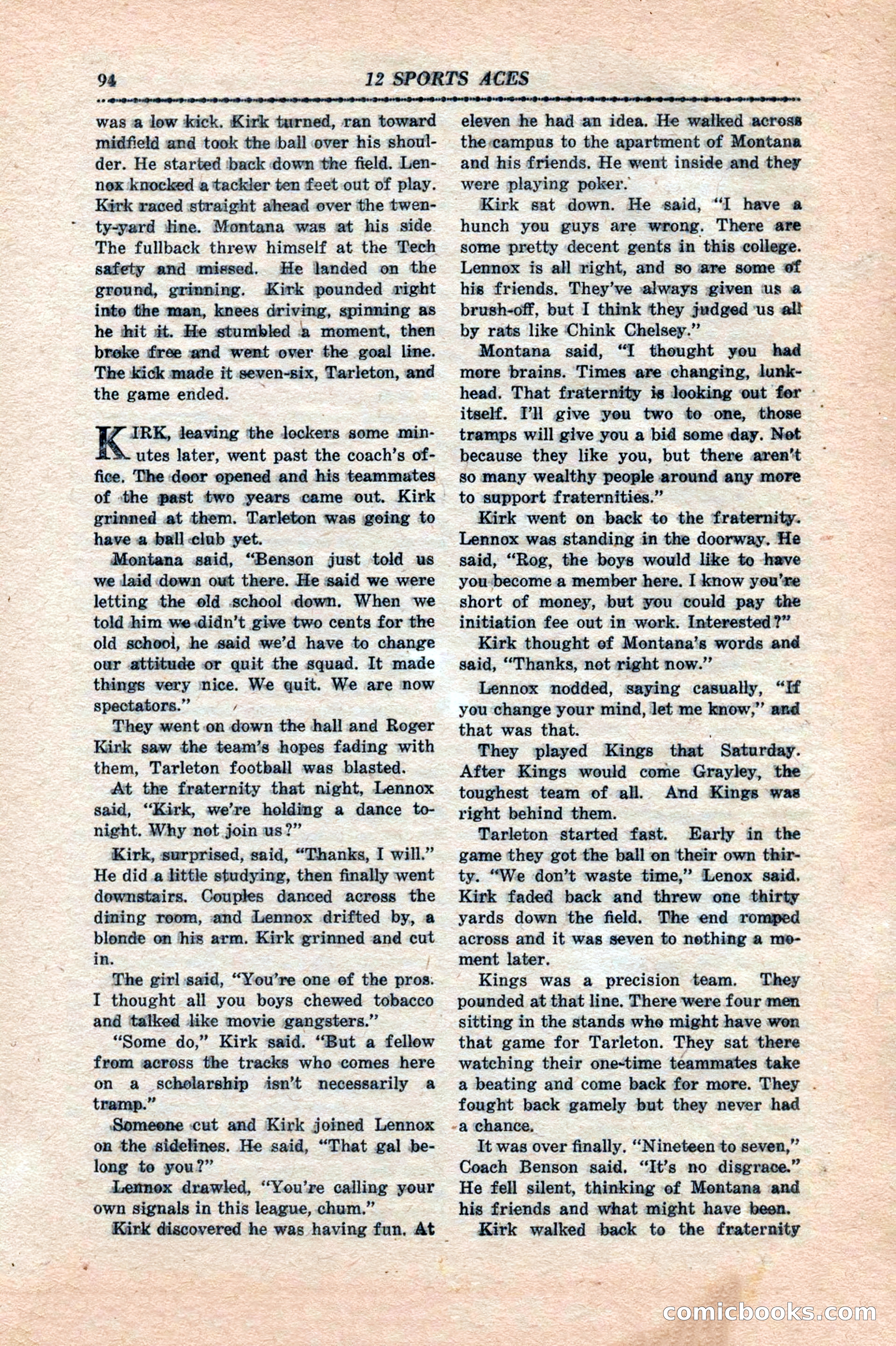 12 Sports Aces, January 1943 — page 96 of 116