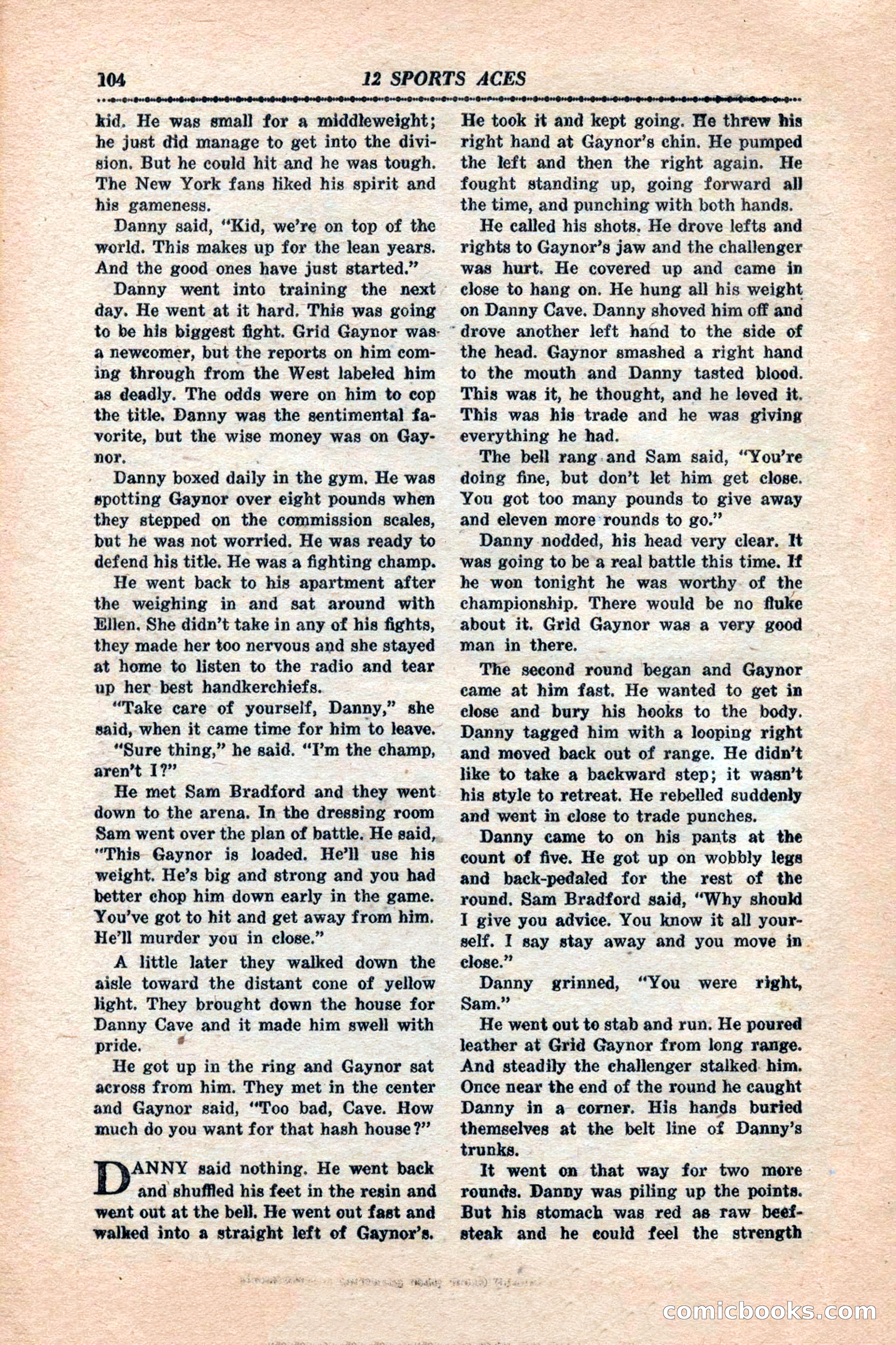 12 Sports Aces, January 1943 — page 106 of 116