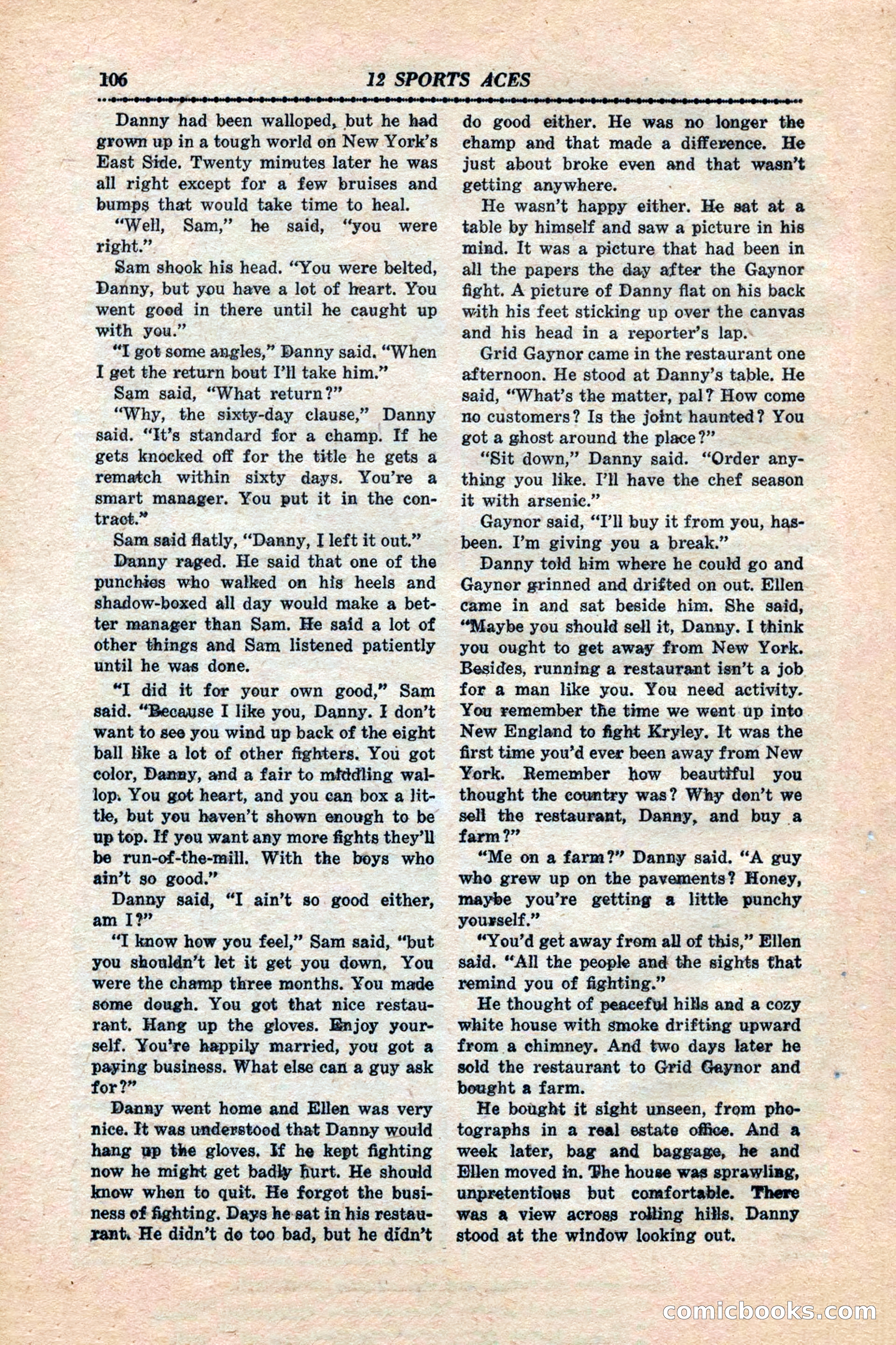 12 Sports Aces, January 1943 — page 108 of 116