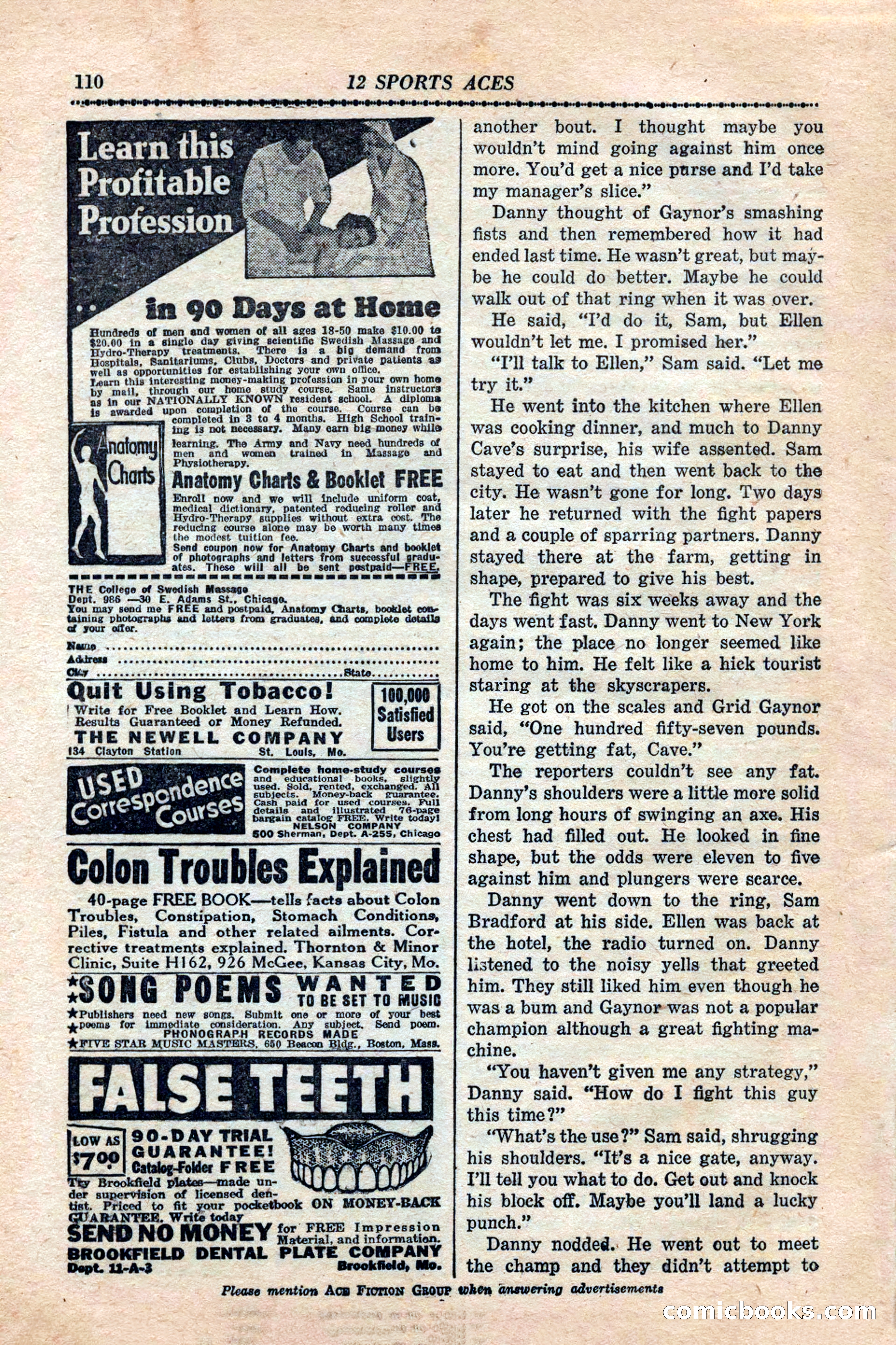 12 Sports Aces, January 1943 — page 112 of 116