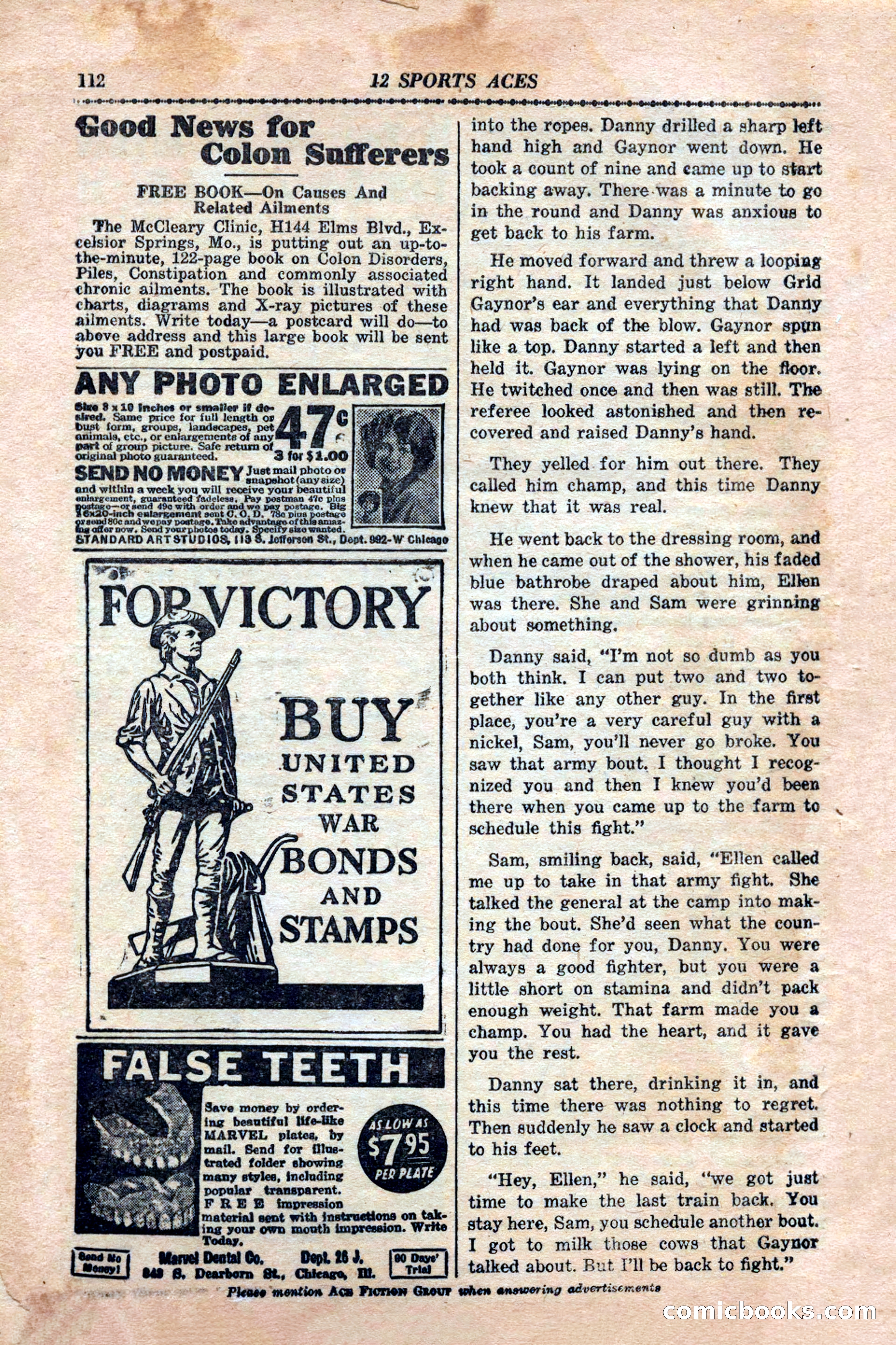 12 Sports Aces, January 1943 — page 114 of 116