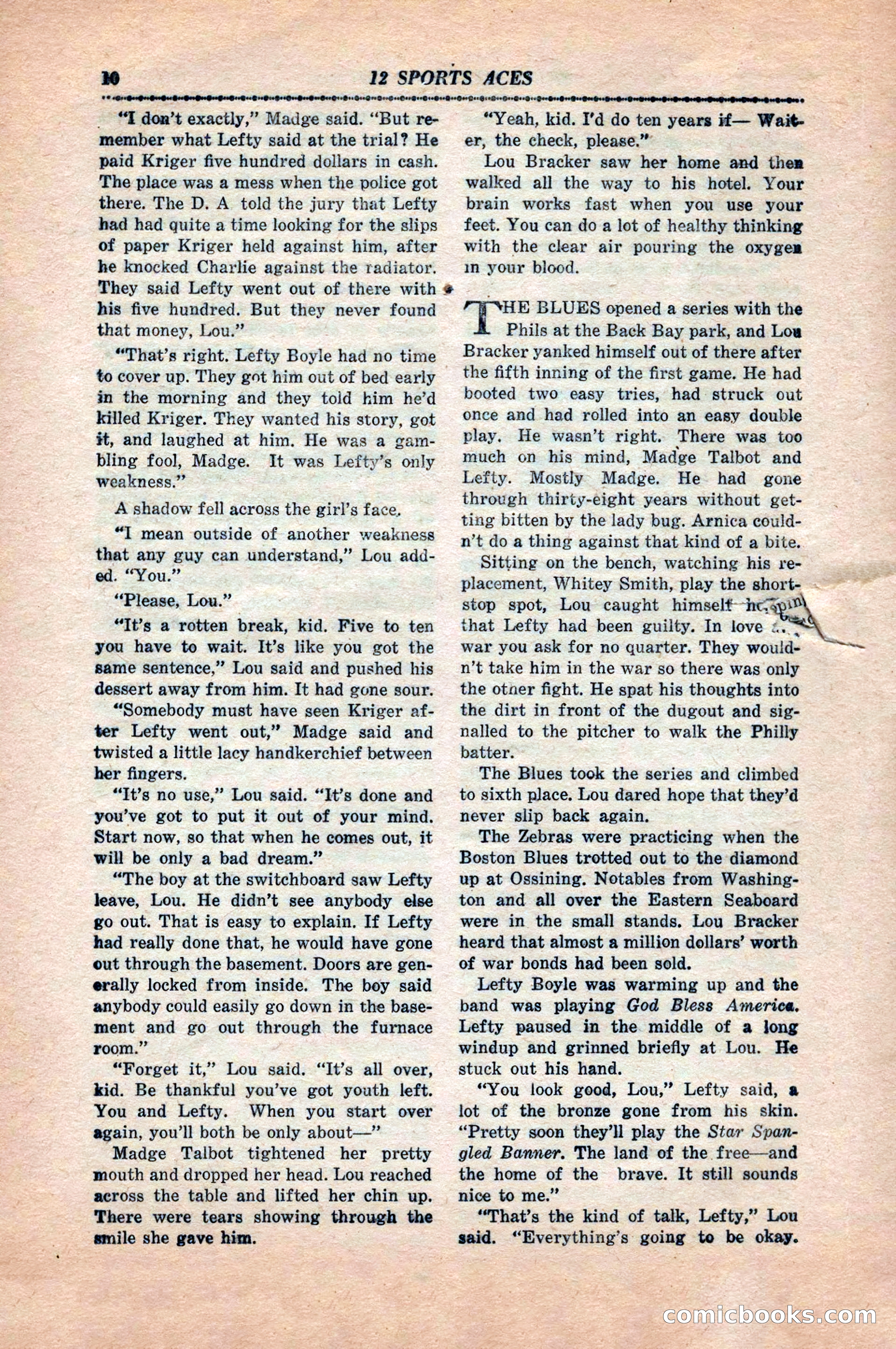 12 Sports Aces, May 1943 — page 12 of 100