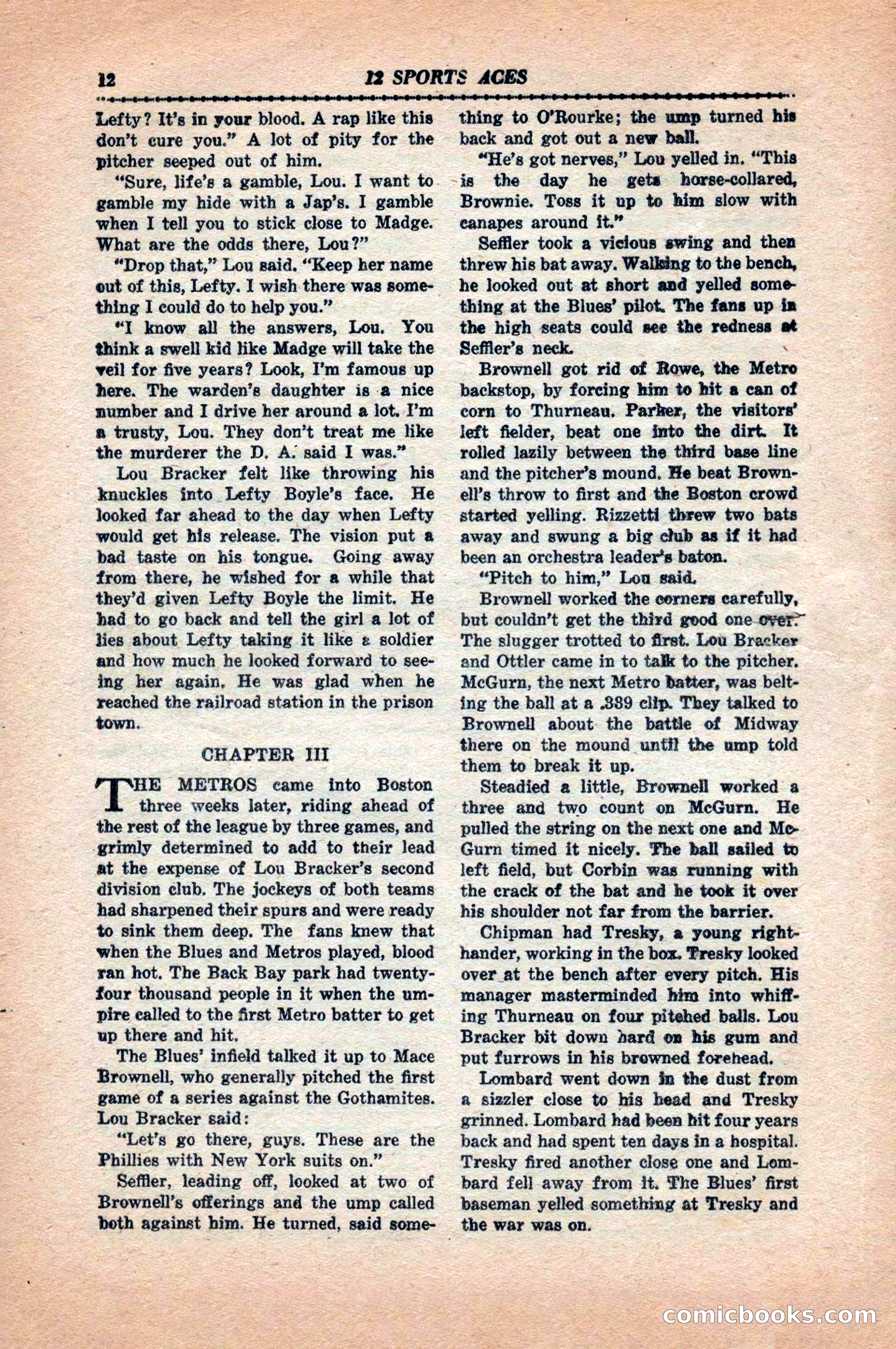 12 Sports Aces, May 1943 — page 14 of 100