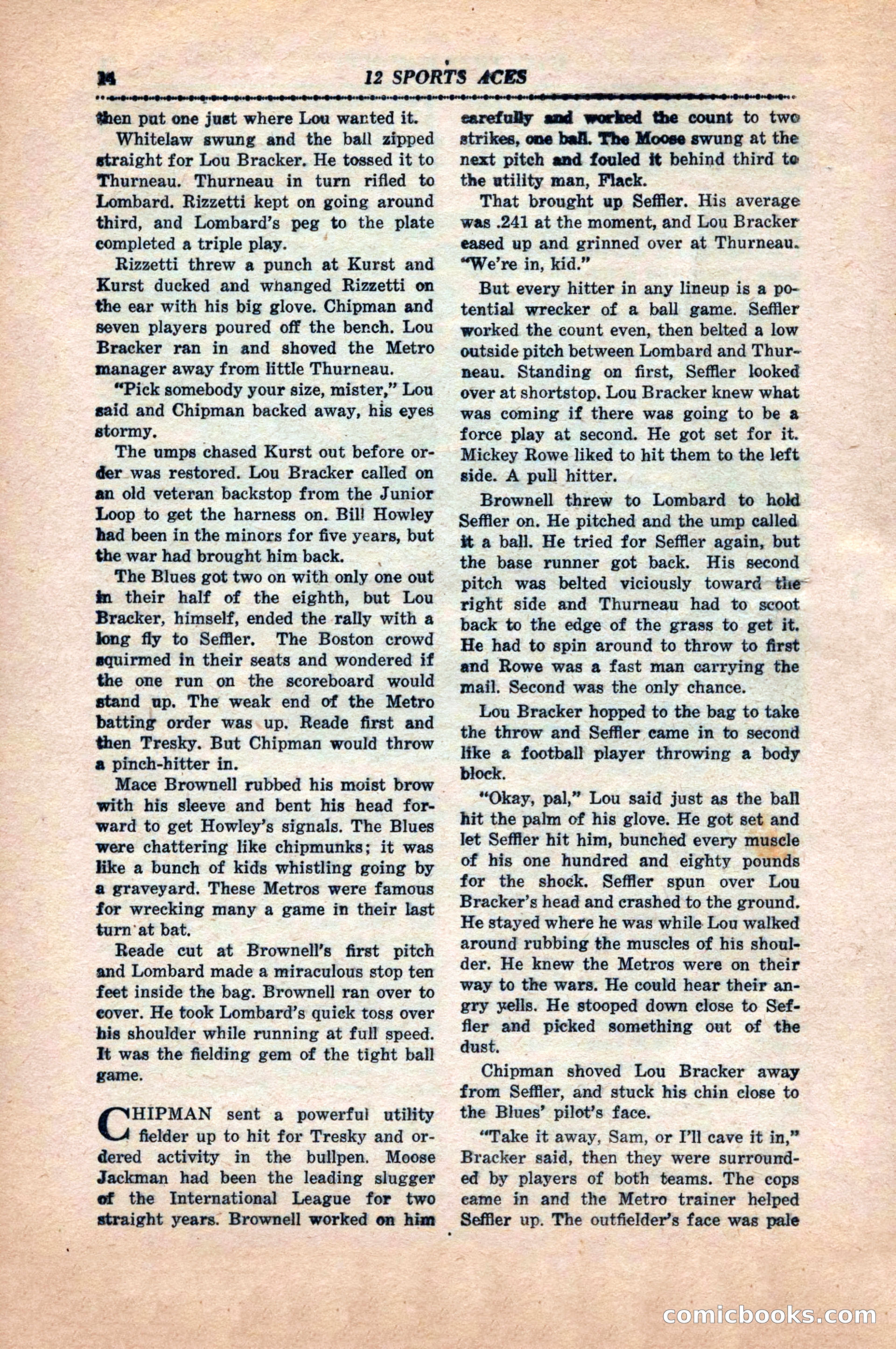 12 Sports Aces, May 1943 — page 16 of 100