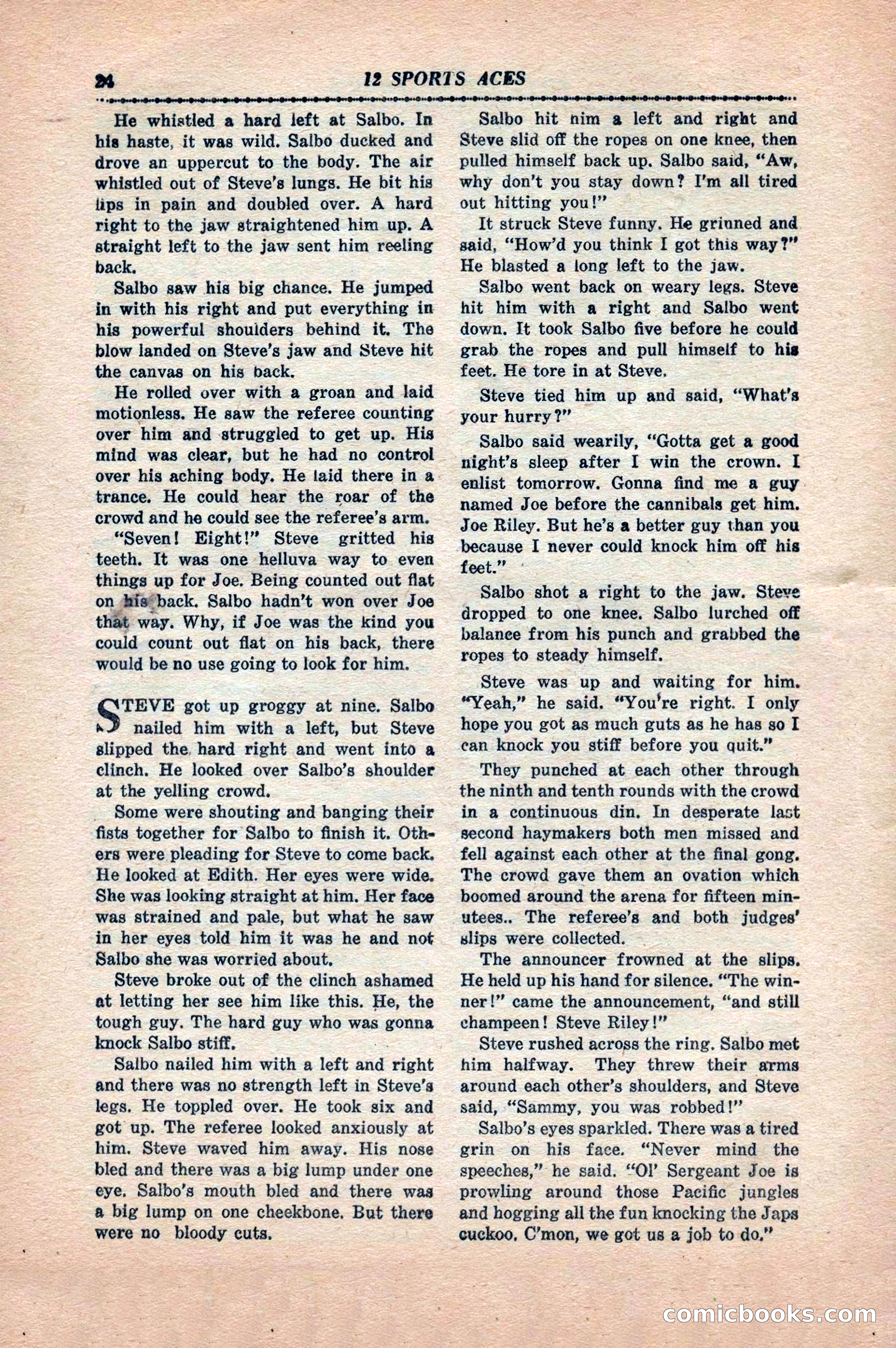 12 Sports Aces, May 1943 — page 26 of 100