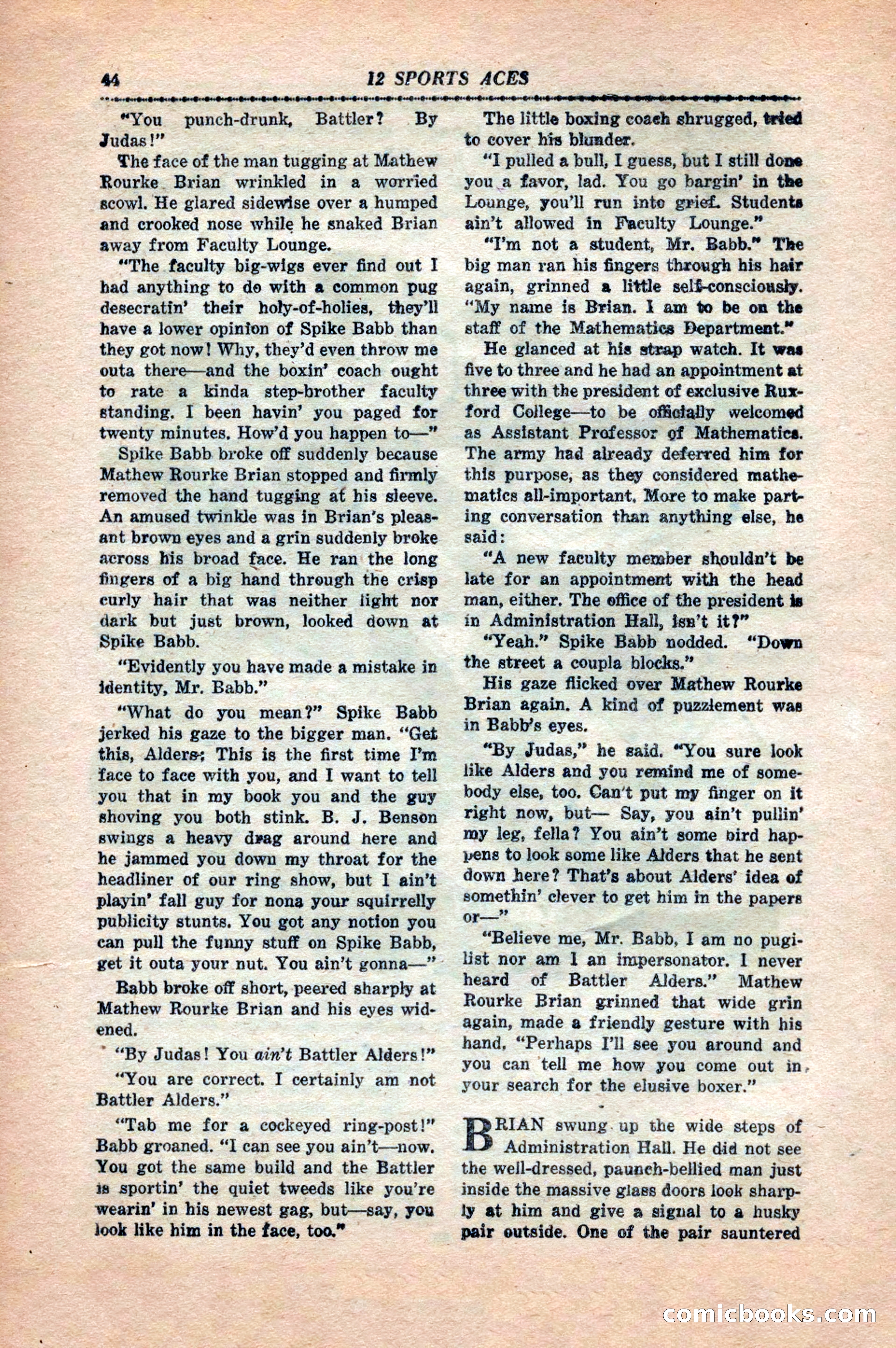 12 Sports Aces, May 1943 — page 46 of 100