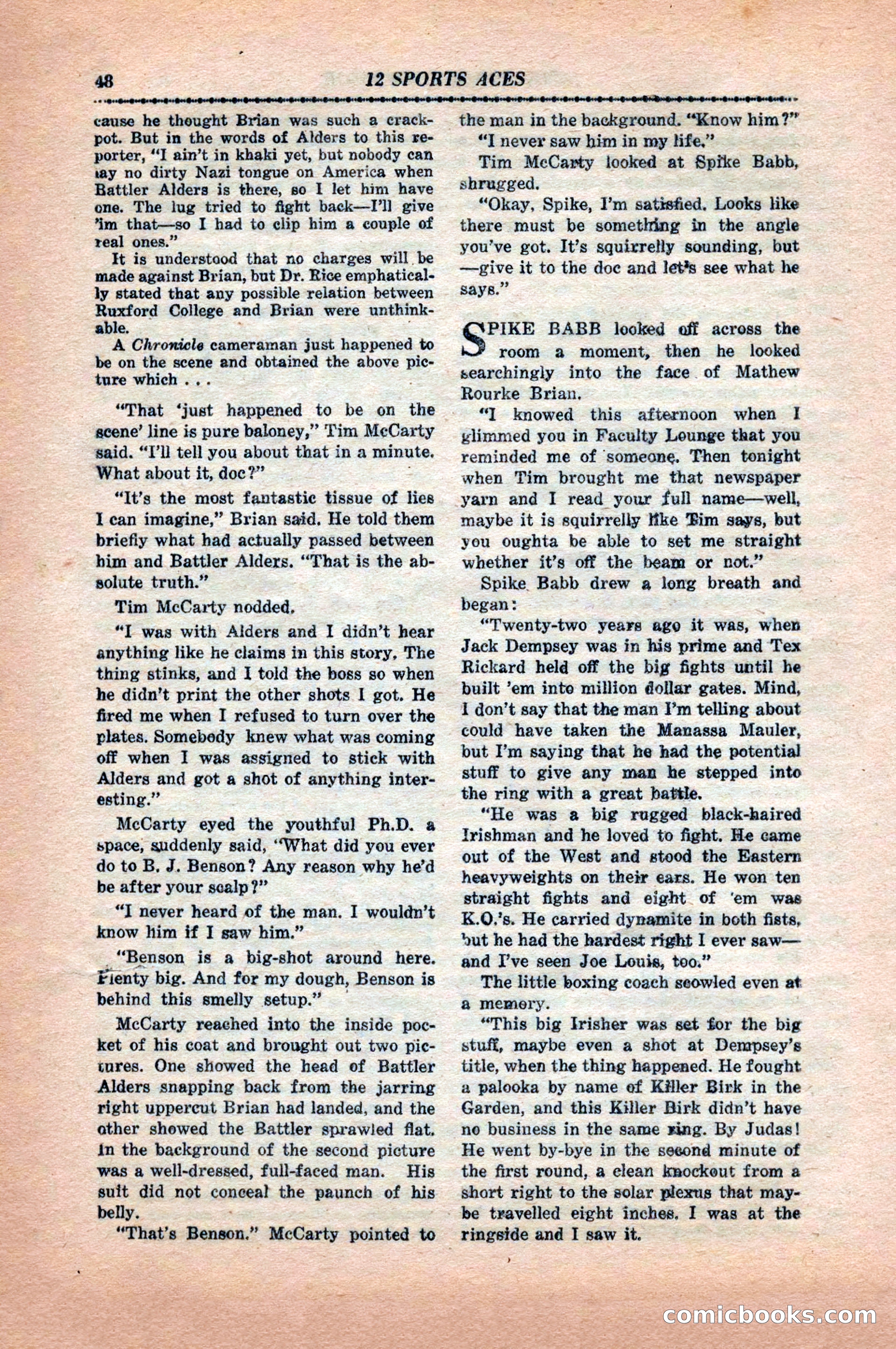 12 Sports Aces, May 1943 — page 50 of 100